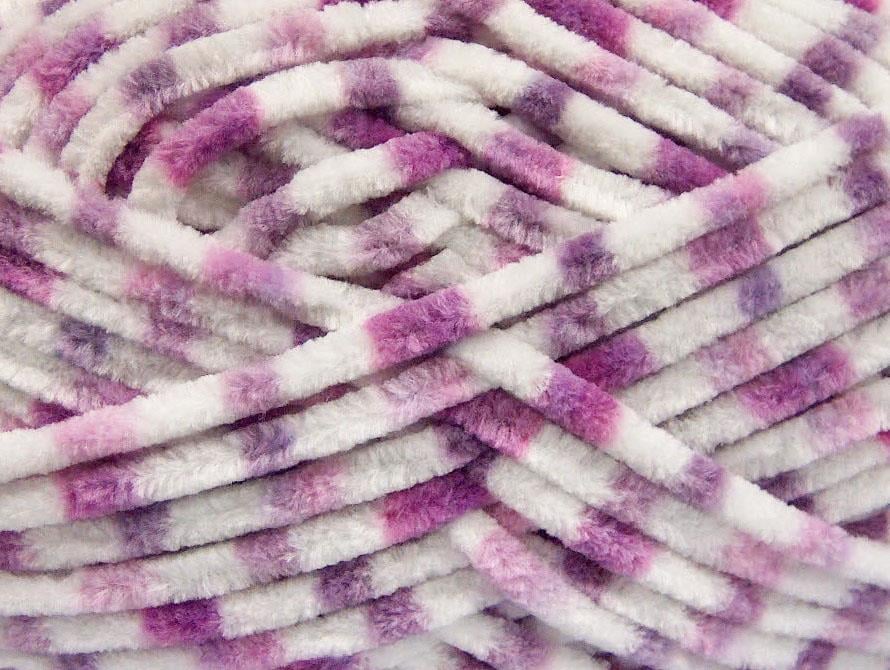 Chenille Baby Colors White, Lilac Shades