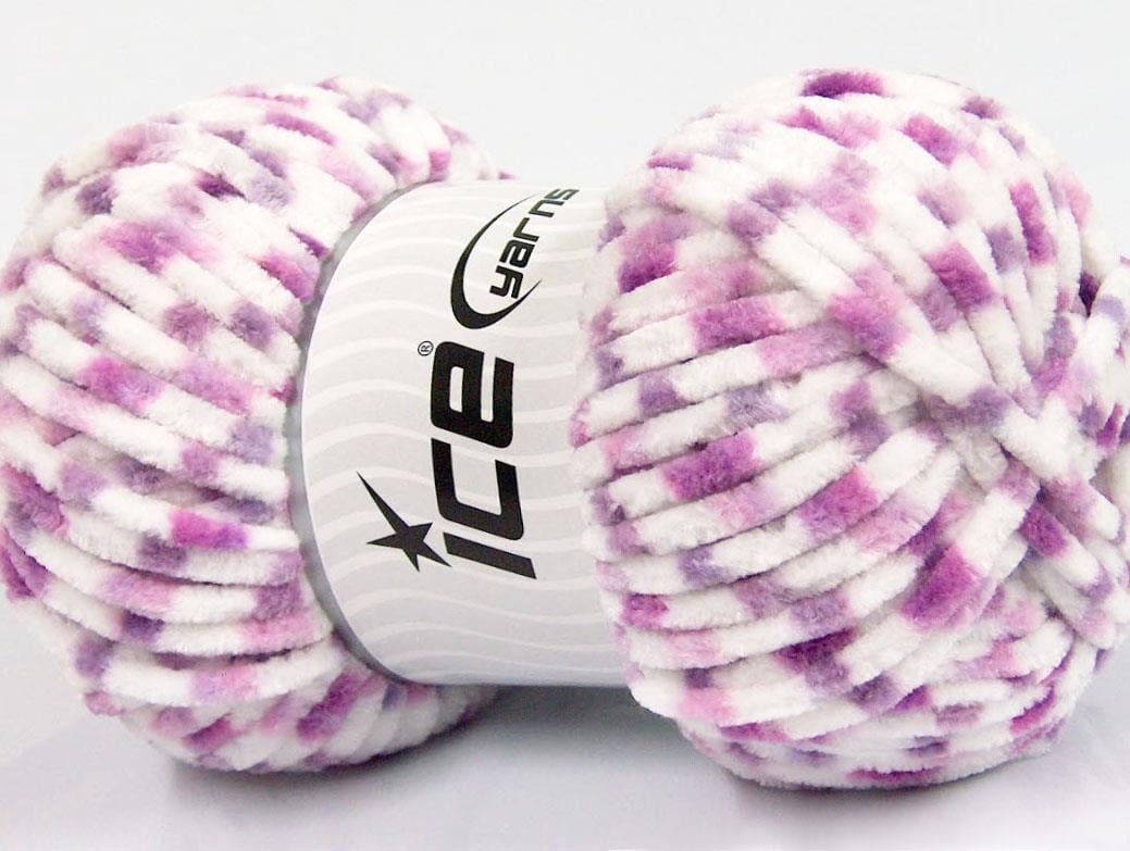 Chenille Baby Colors White, Lilac Shades