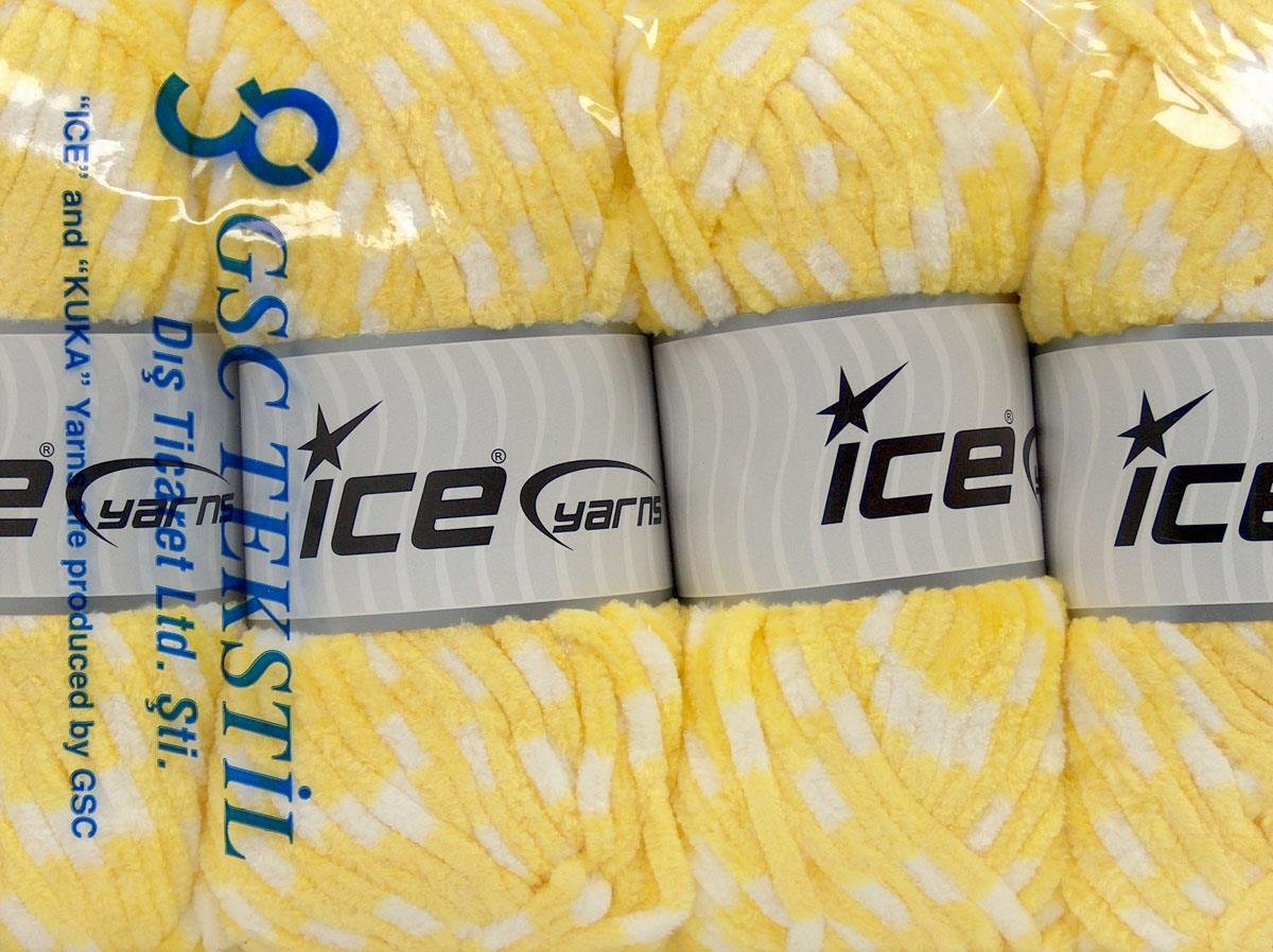 Chenille Baby Colors White, Yellow