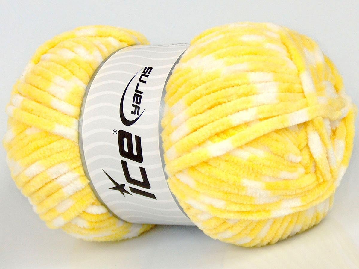 Chenille Baby Colors White, Yellow