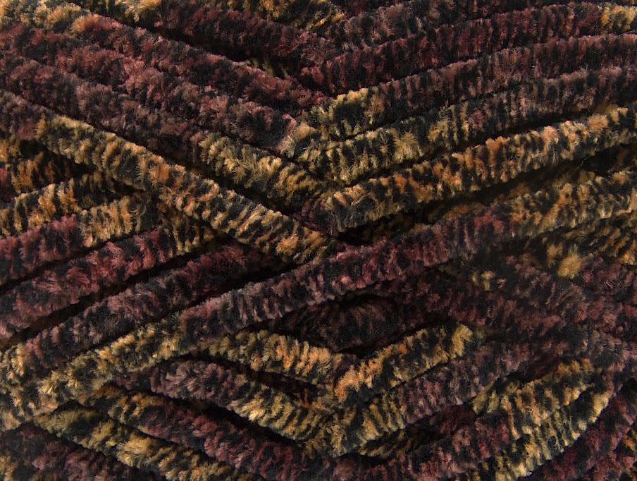 Chenille Safari Black, Gold, Maroon