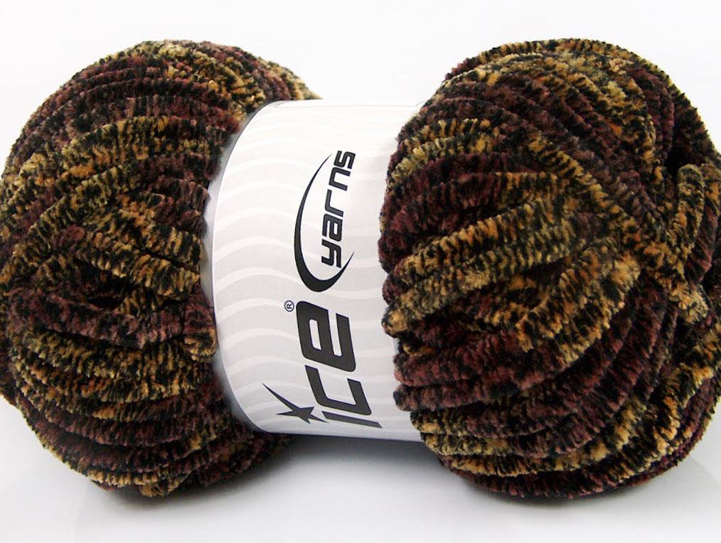 Chenille Safari Black, Gold, Maroon