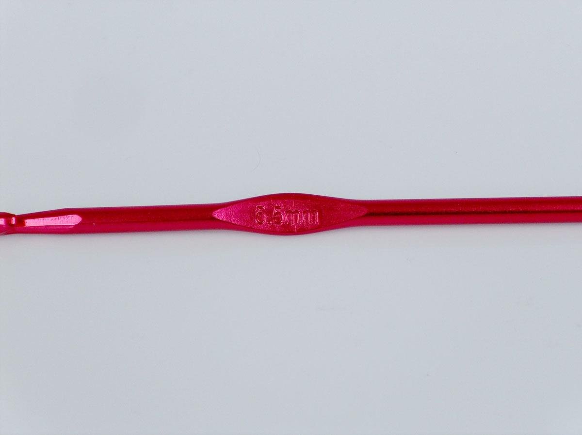 Color Aluminum Crochet Hooks - 15 cm . 5.5 mm (US9)