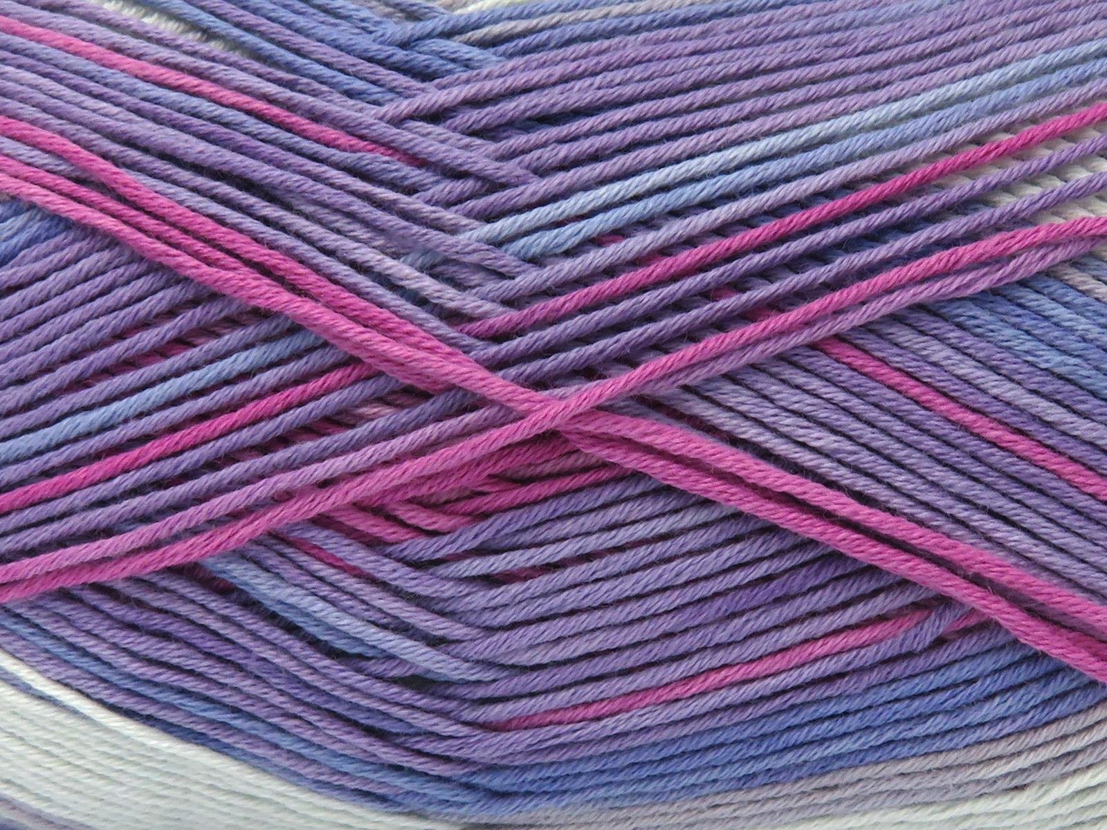 Cotton Magic Pembe, Açık Mavi, Leylak Tonları