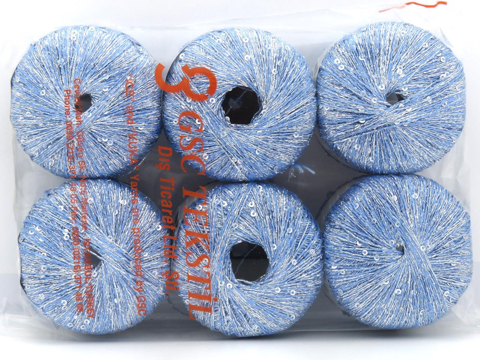 Dazzle Paillette Silver, Baby Blue