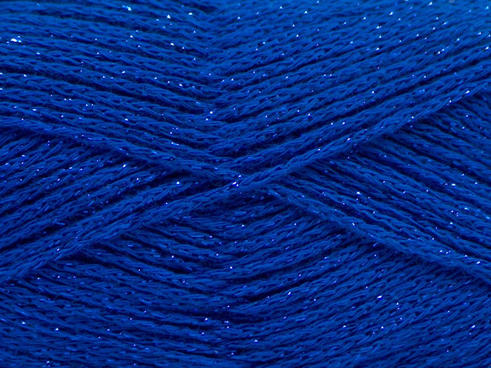 Elegant Metallic Cotton Blue
