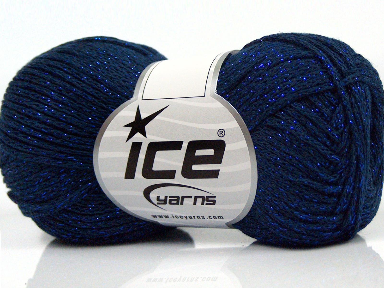 Elegant Metallic Cotton Dark Navy