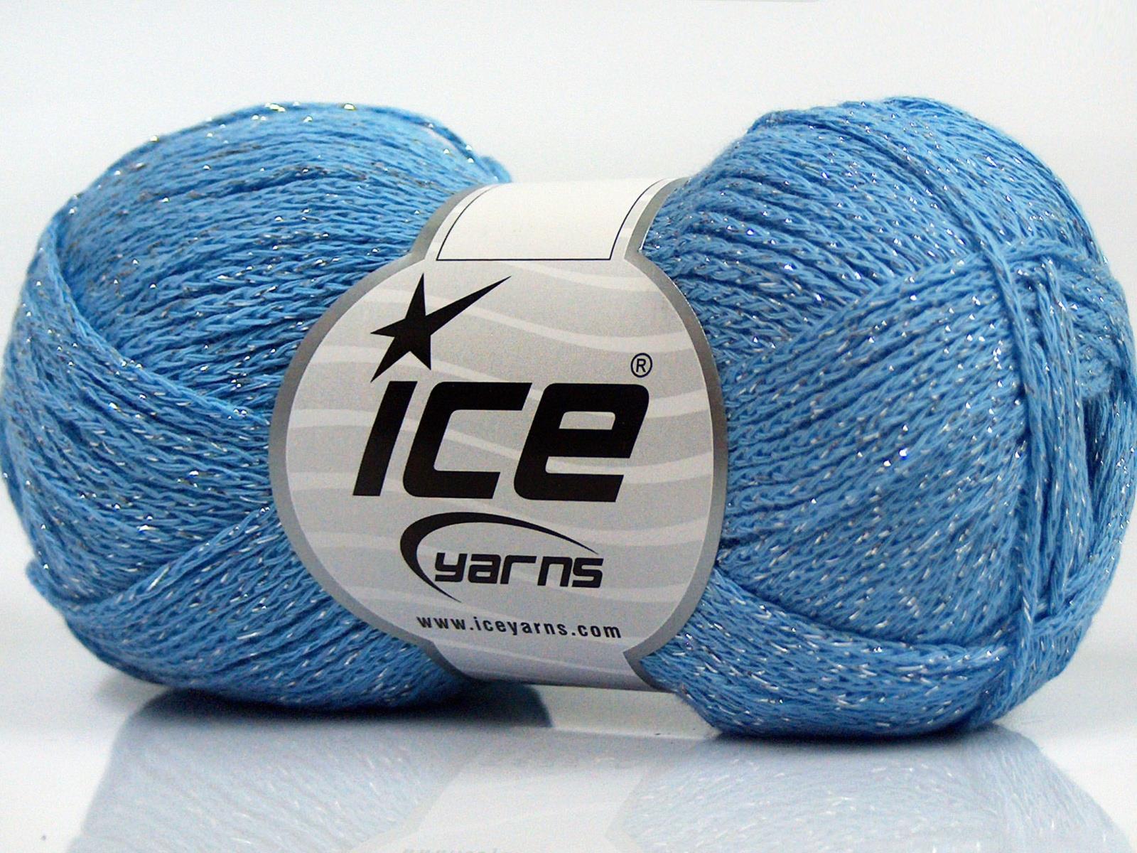 Elegant Metallic Cotton Light Blue