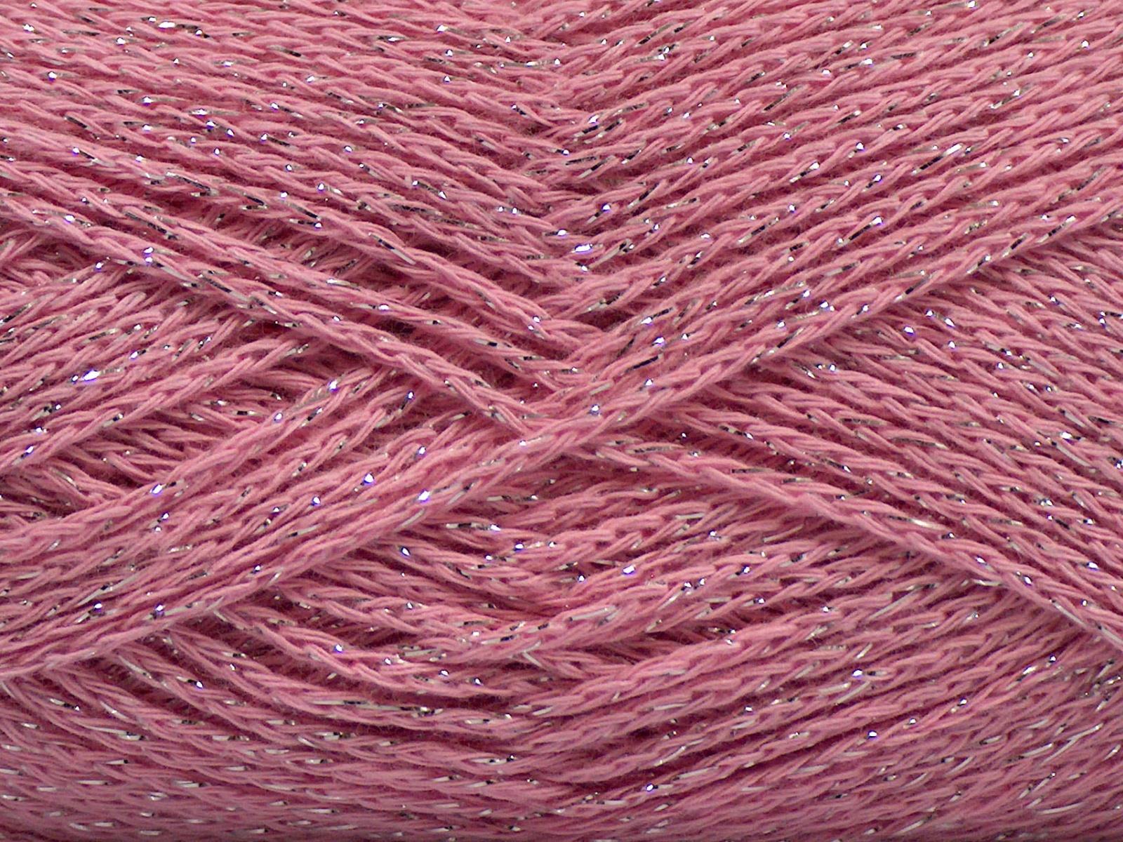 Elegant Metallic Cotton Light Pink