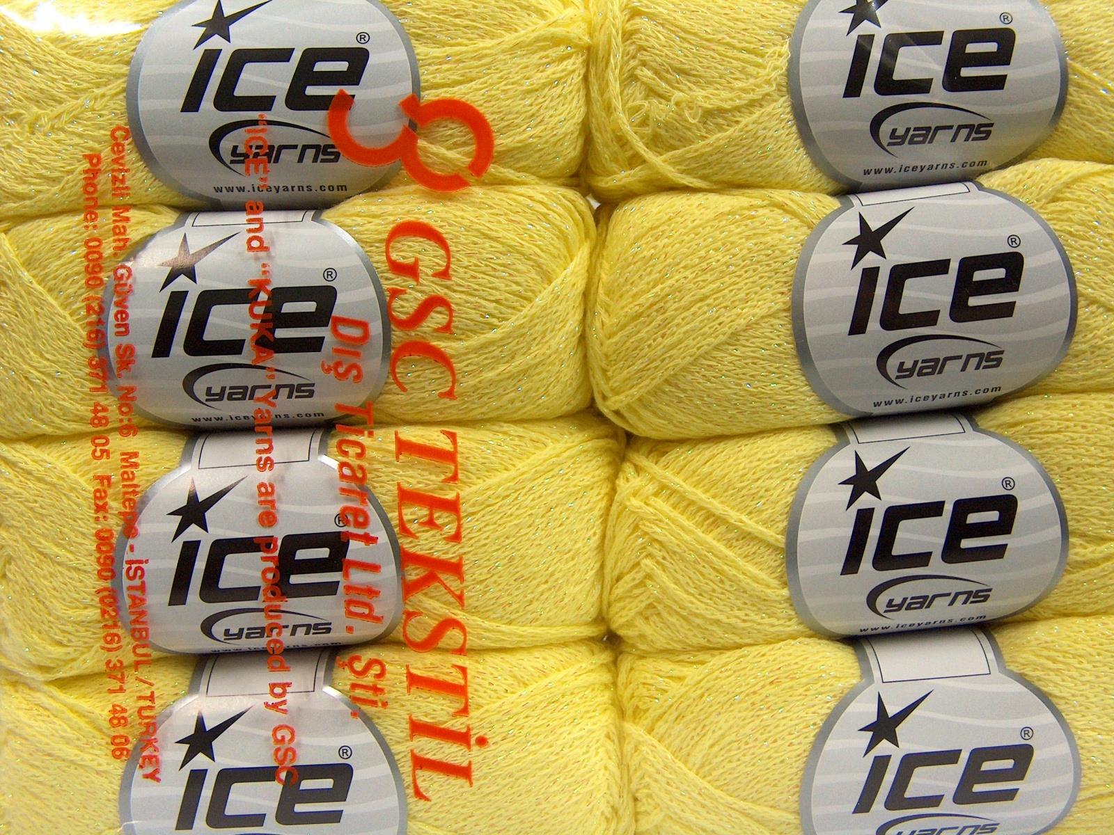 Elegant Metallic Cotton Light Yellow, Iridescent