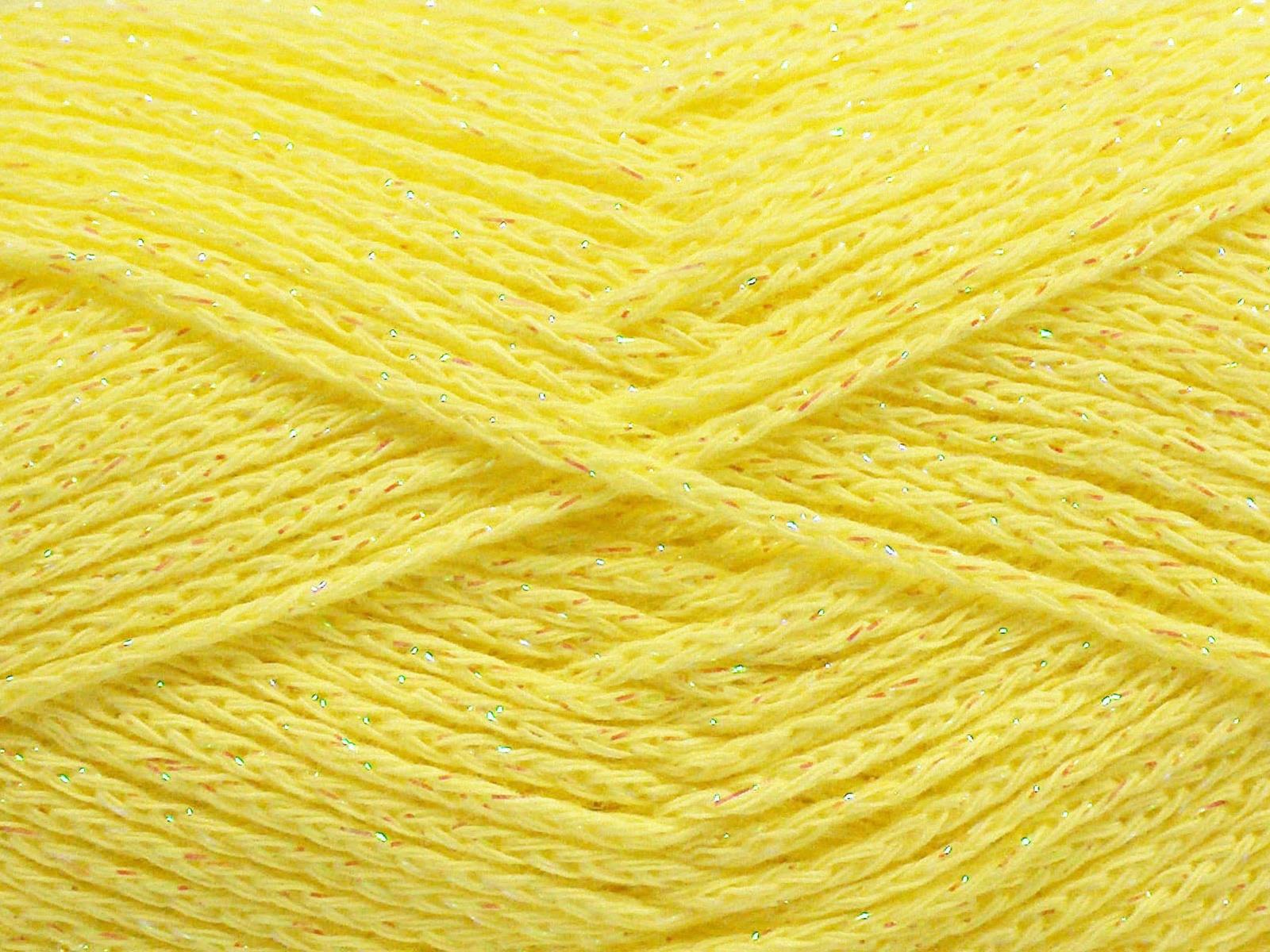 Elegant Metallic Cotton Light Yellow, Iridescent