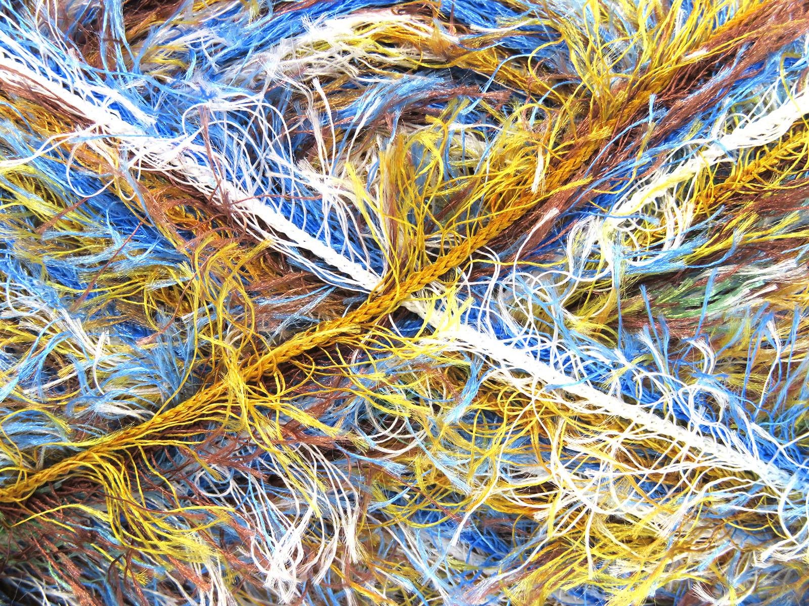 Eyelash Rainbow Brown, Blue, White, Yellow