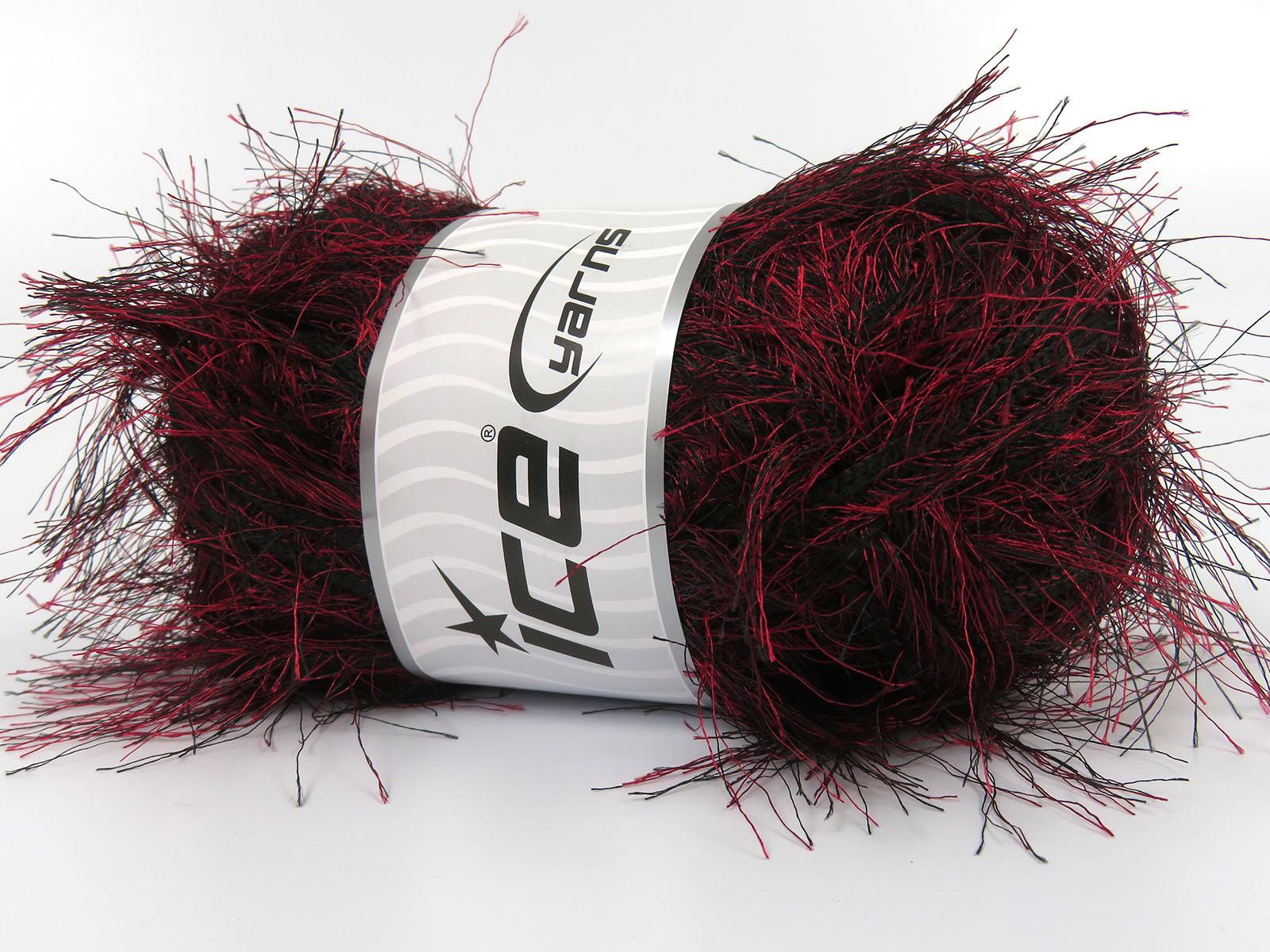 Eyelash Superbulky Black, Red