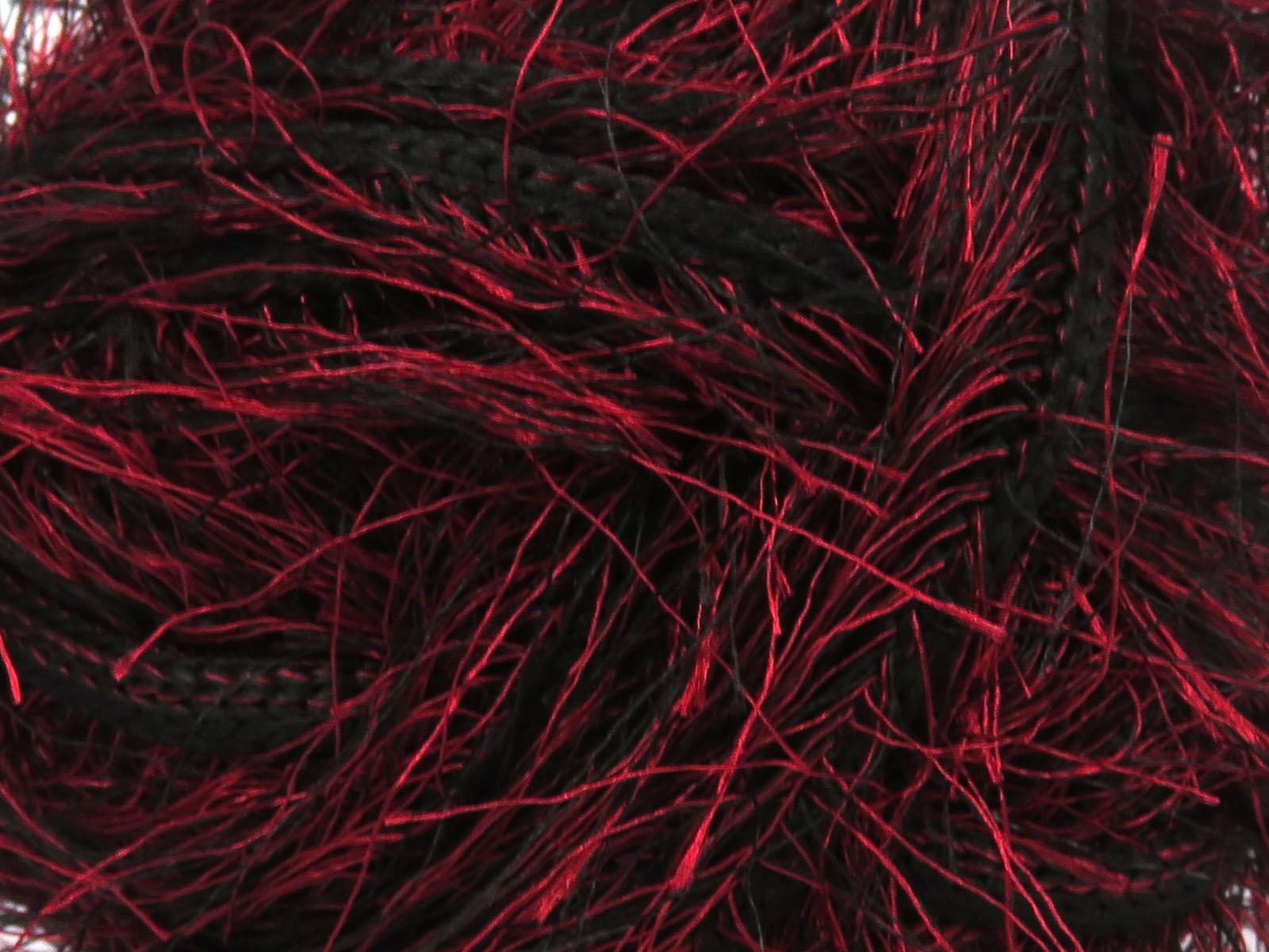 Eyelash Superbulky Black, Red