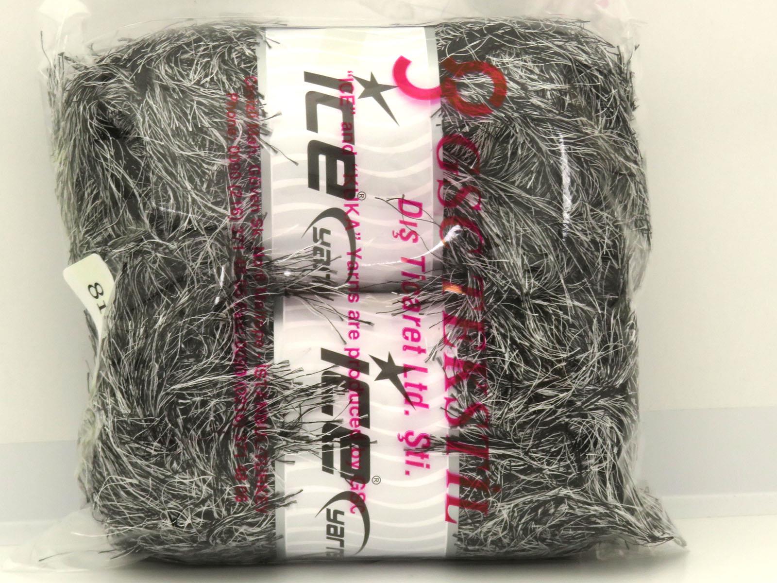 Eyelash Superbulky Black, White