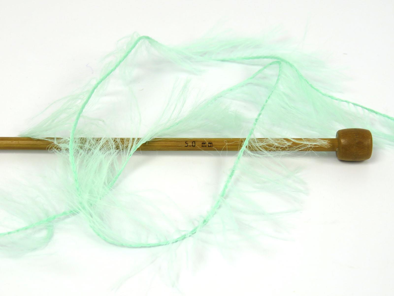 Faux Feather Mint Green