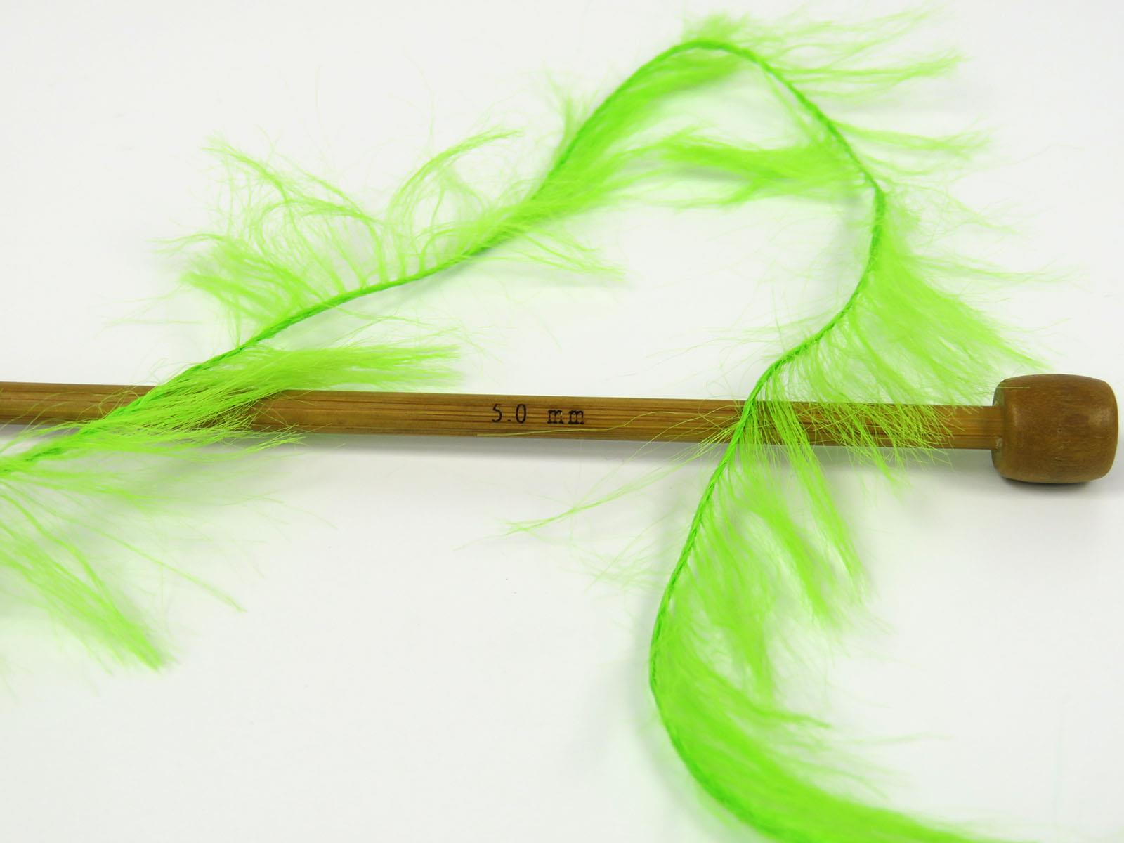 Faux Feather Pistachio Green