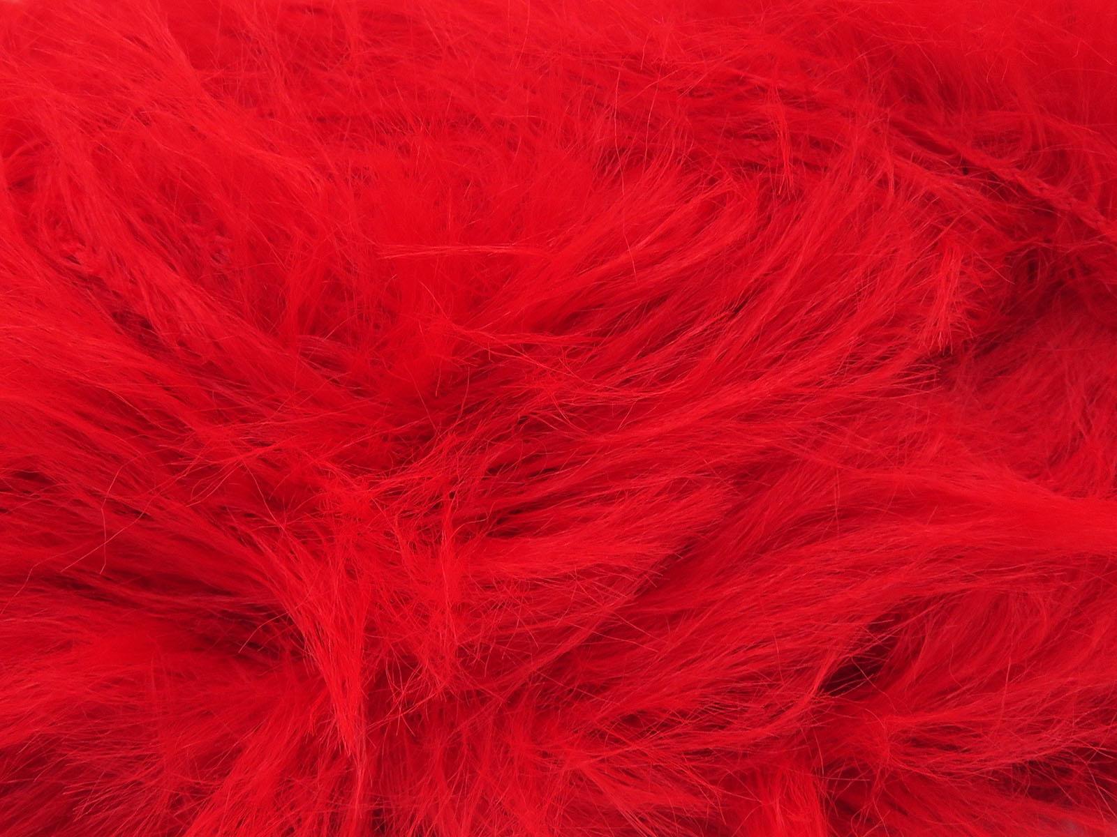 Faux Feather Red