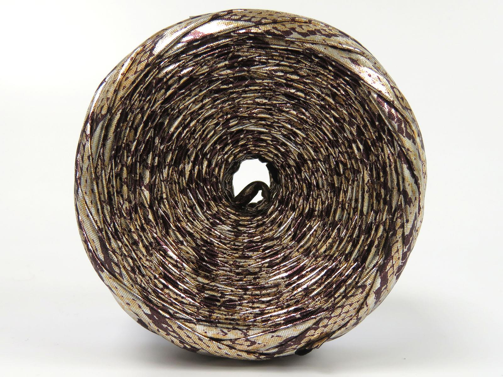 Faux Leather Brown, Silver, Gold