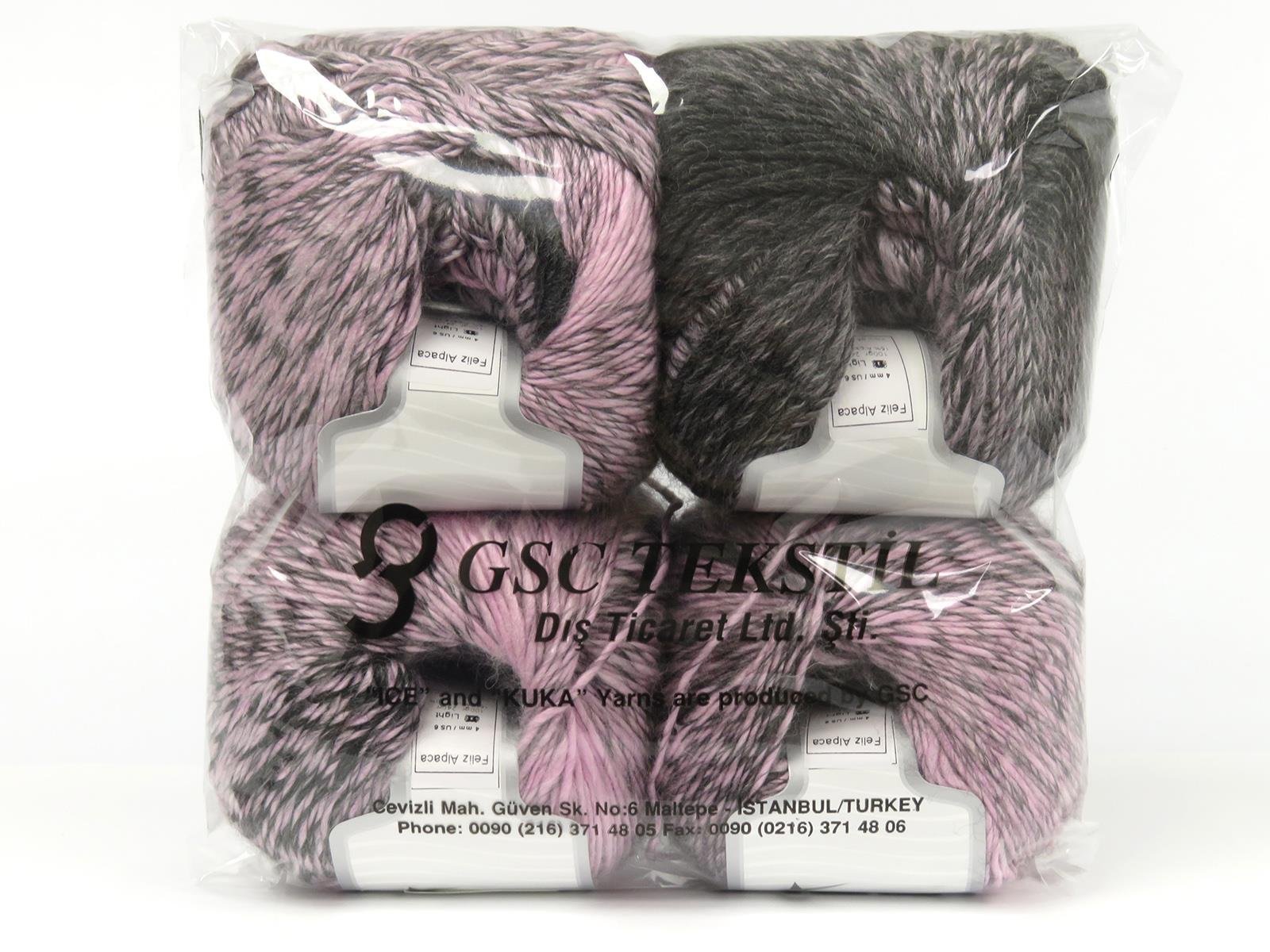 Feliz Alpaca Pink, Grey