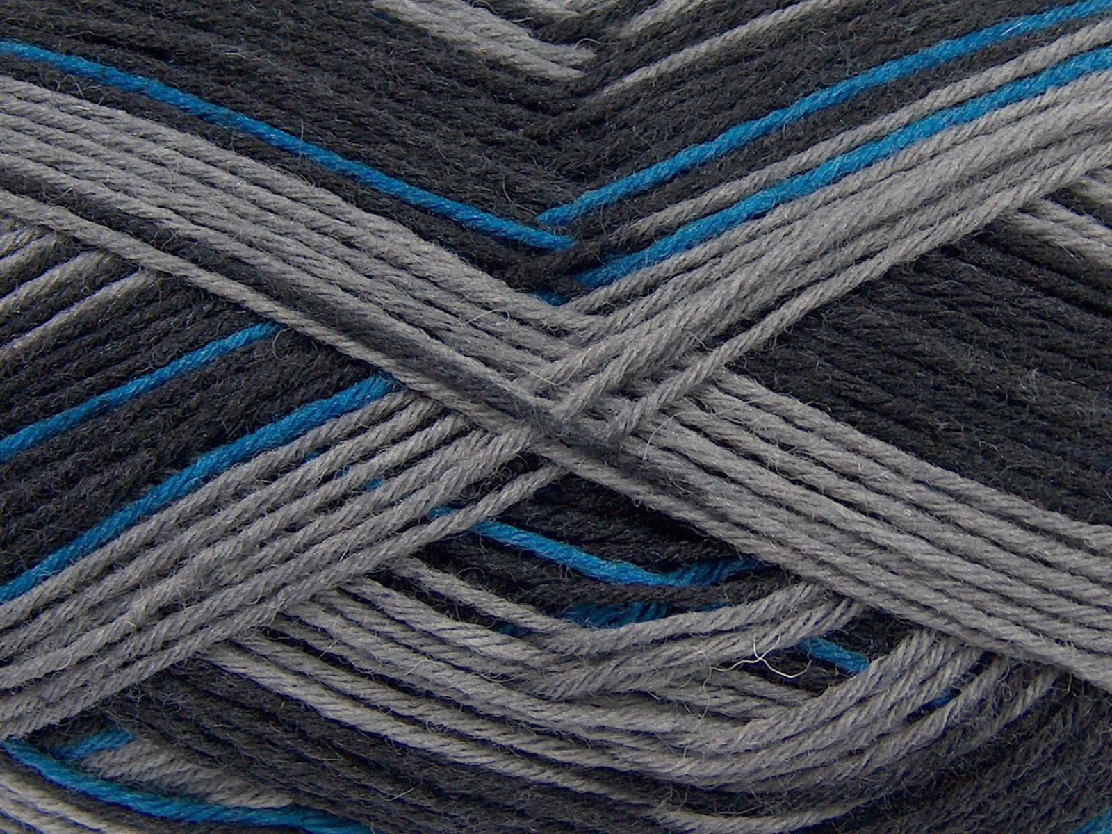 Glamor Sock Black, Blue, Grey