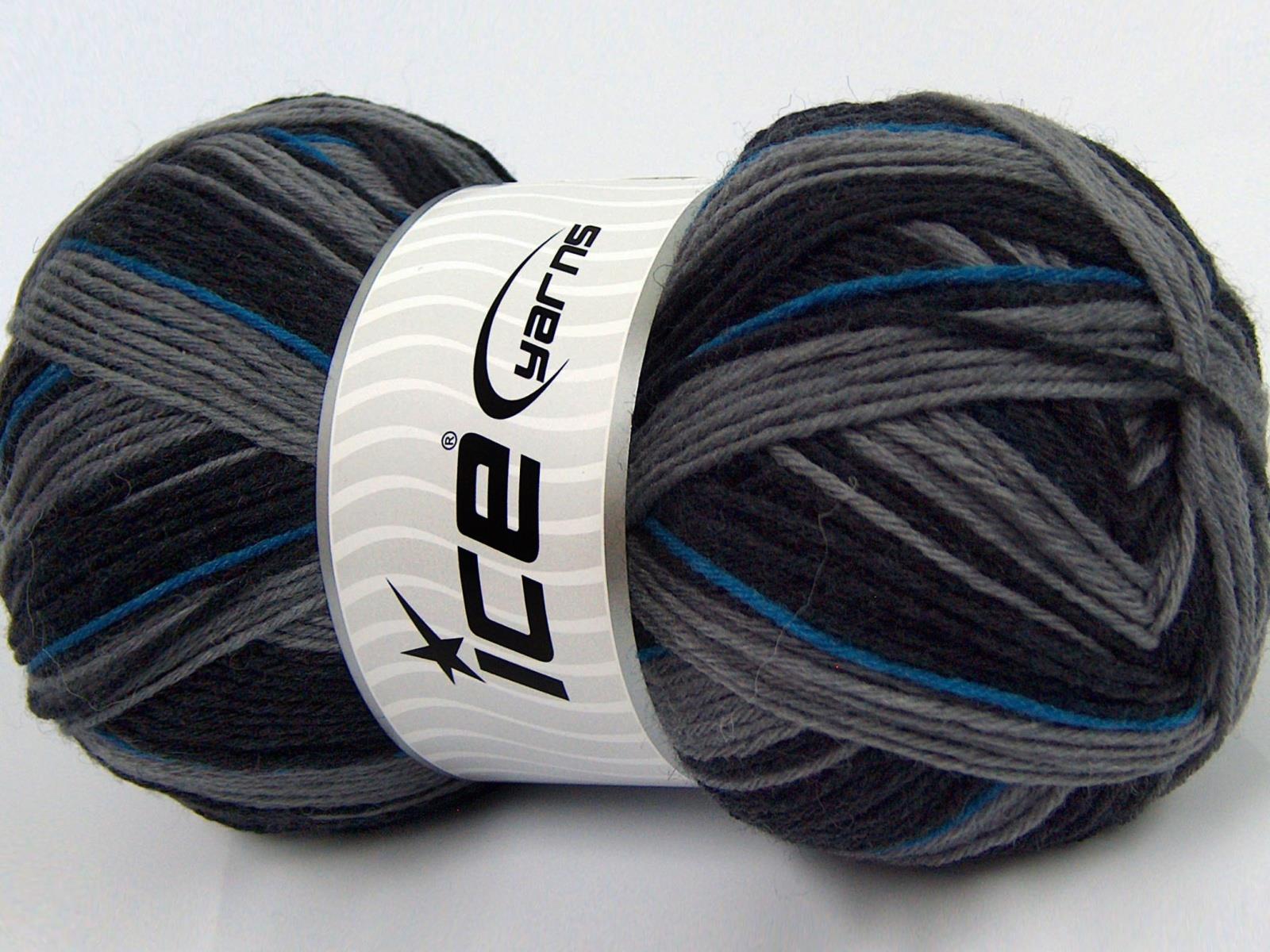 Glamor Sock Black, Blue, Grey