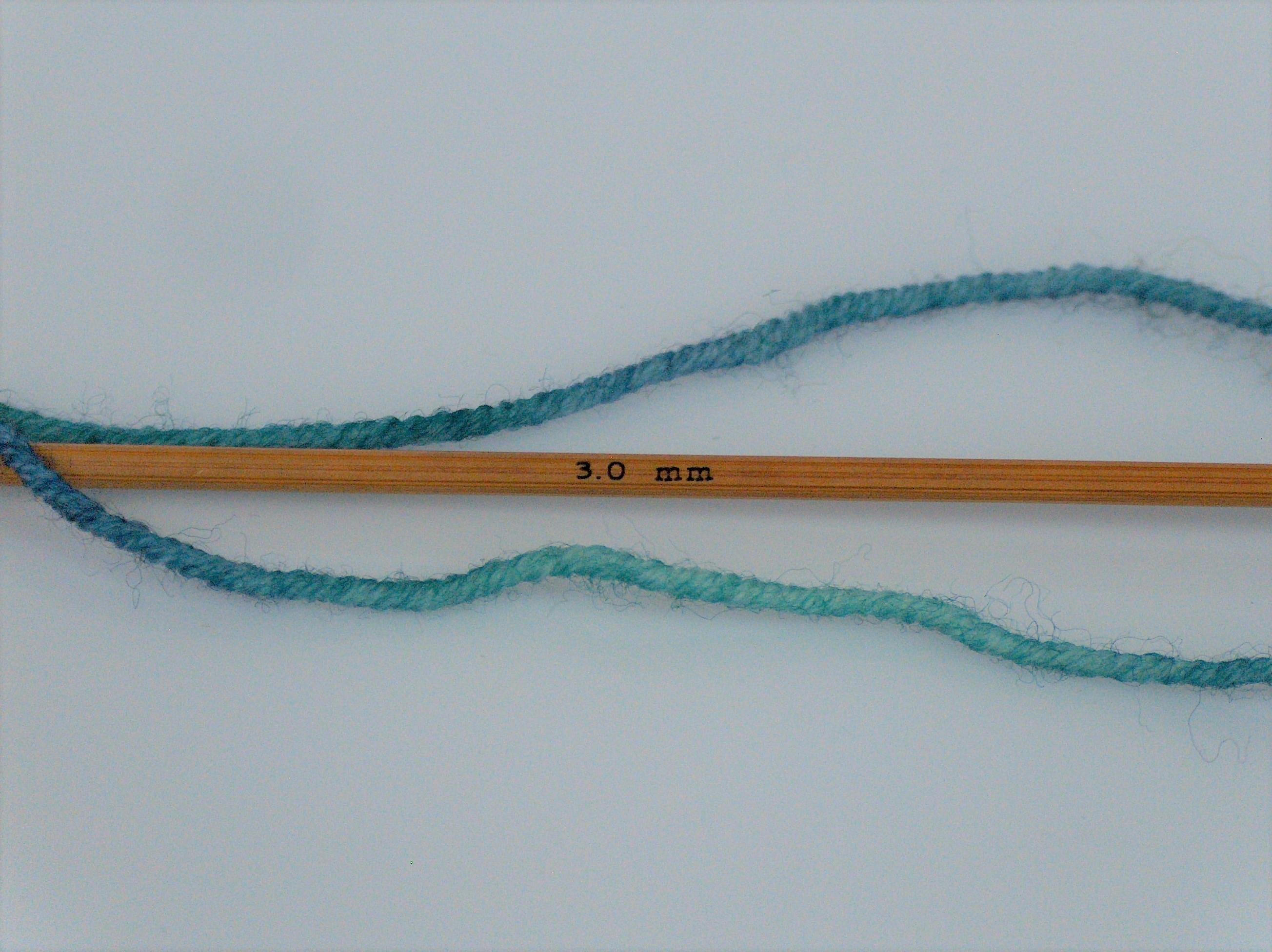 Hand Dyed Sock Merino Blue Shades
