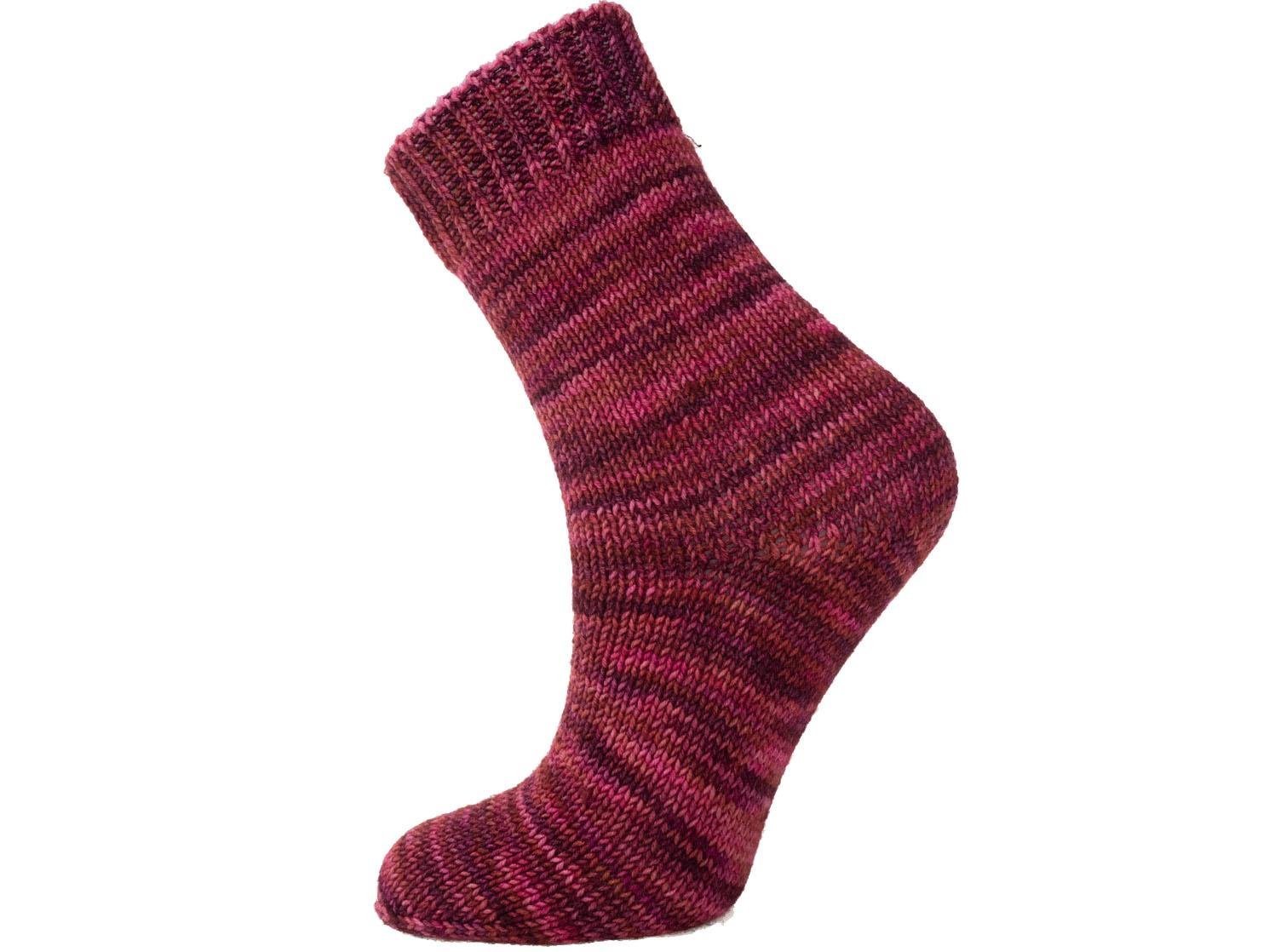 Hand Dyed Sock Merino Copper, Purple Shades