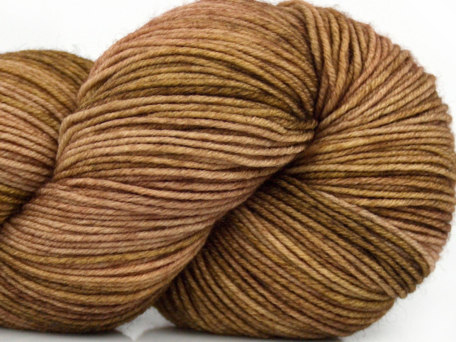 Hand Dyed Sock Merino Khaki, Beige Shades