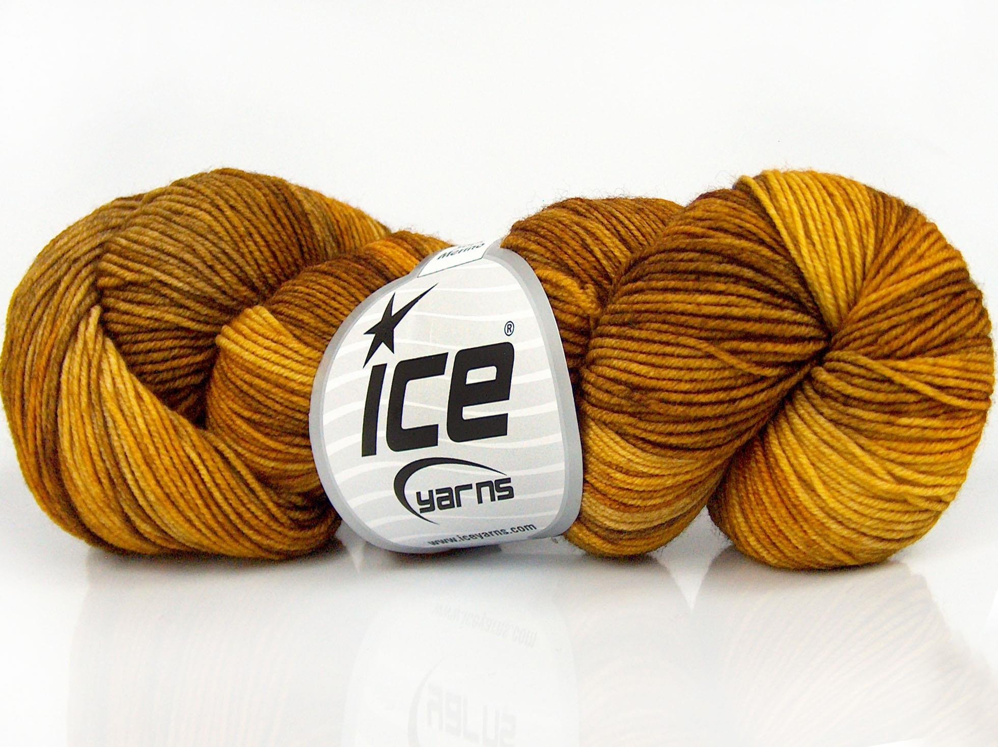 Hand Dyed Sock Merino Olive Green Shades