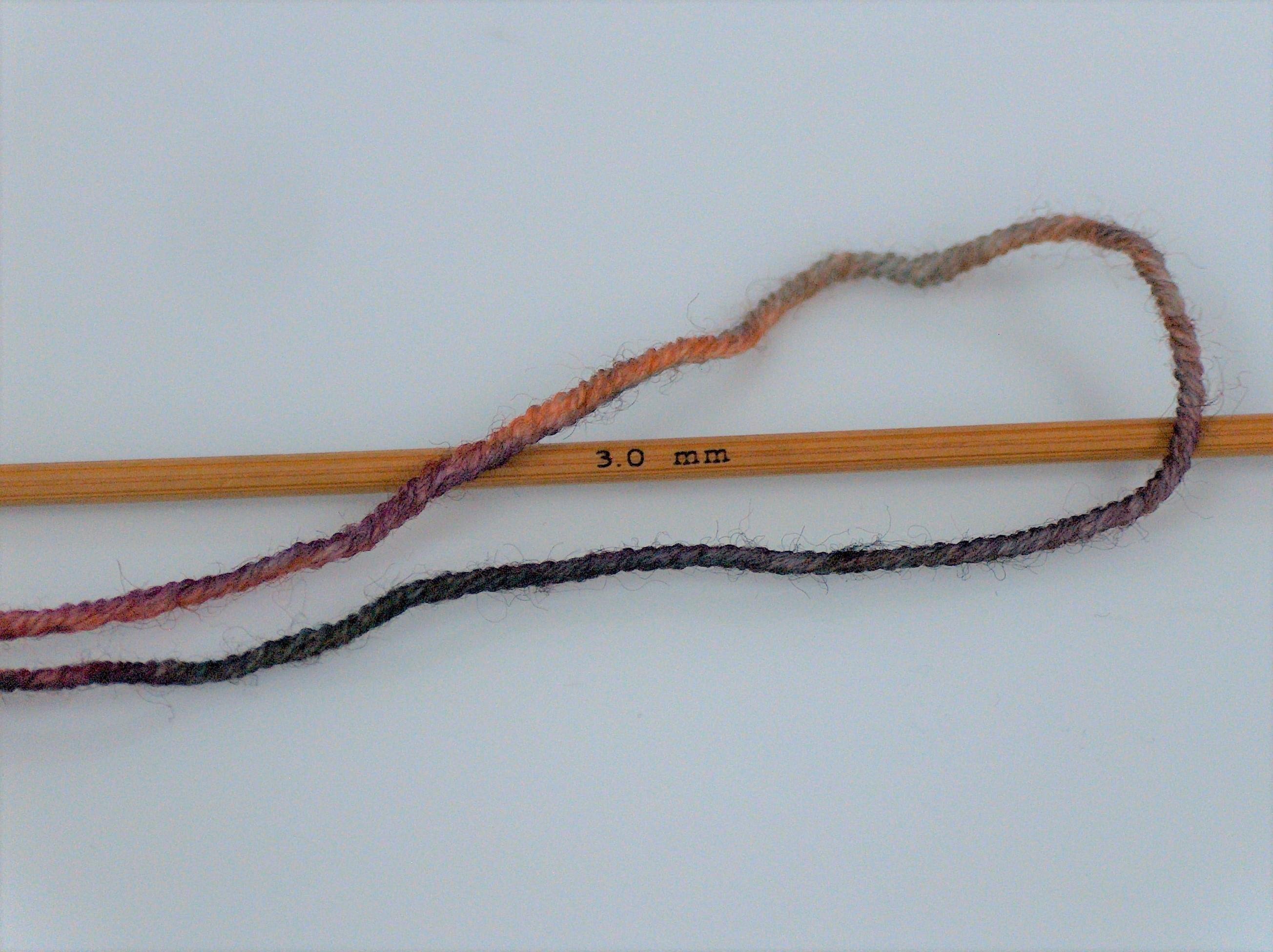 Hand Dyed Sock Merino Orange, Maroon, Fuchsia, Teal