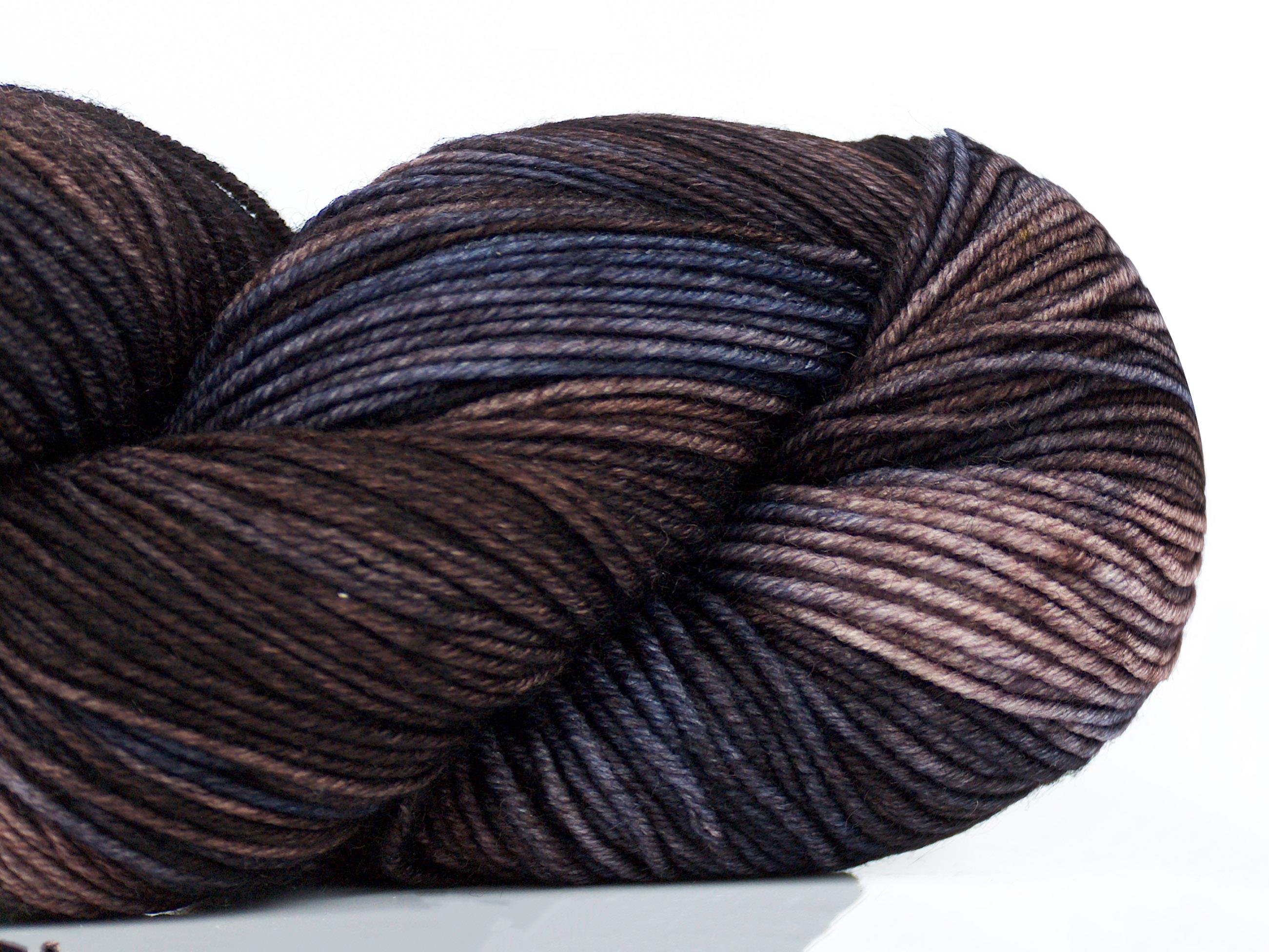 Hand Dyed Sock Merino Purple Shades