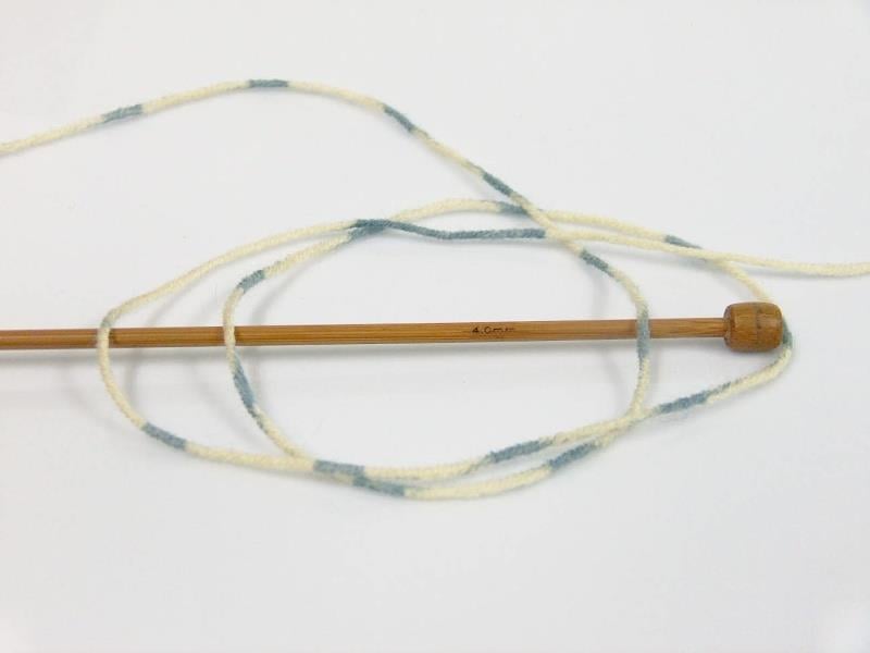 Jacquard Wool Black, Blue, Cream