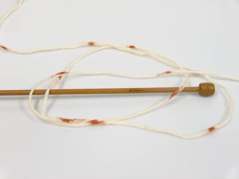 Jacquard Wool Cream, Yellow, Copper