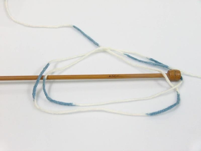 Jacquard Wool Green, Blue, Cream