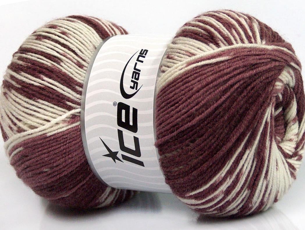 Jacquard Wool White, Maroon Shades