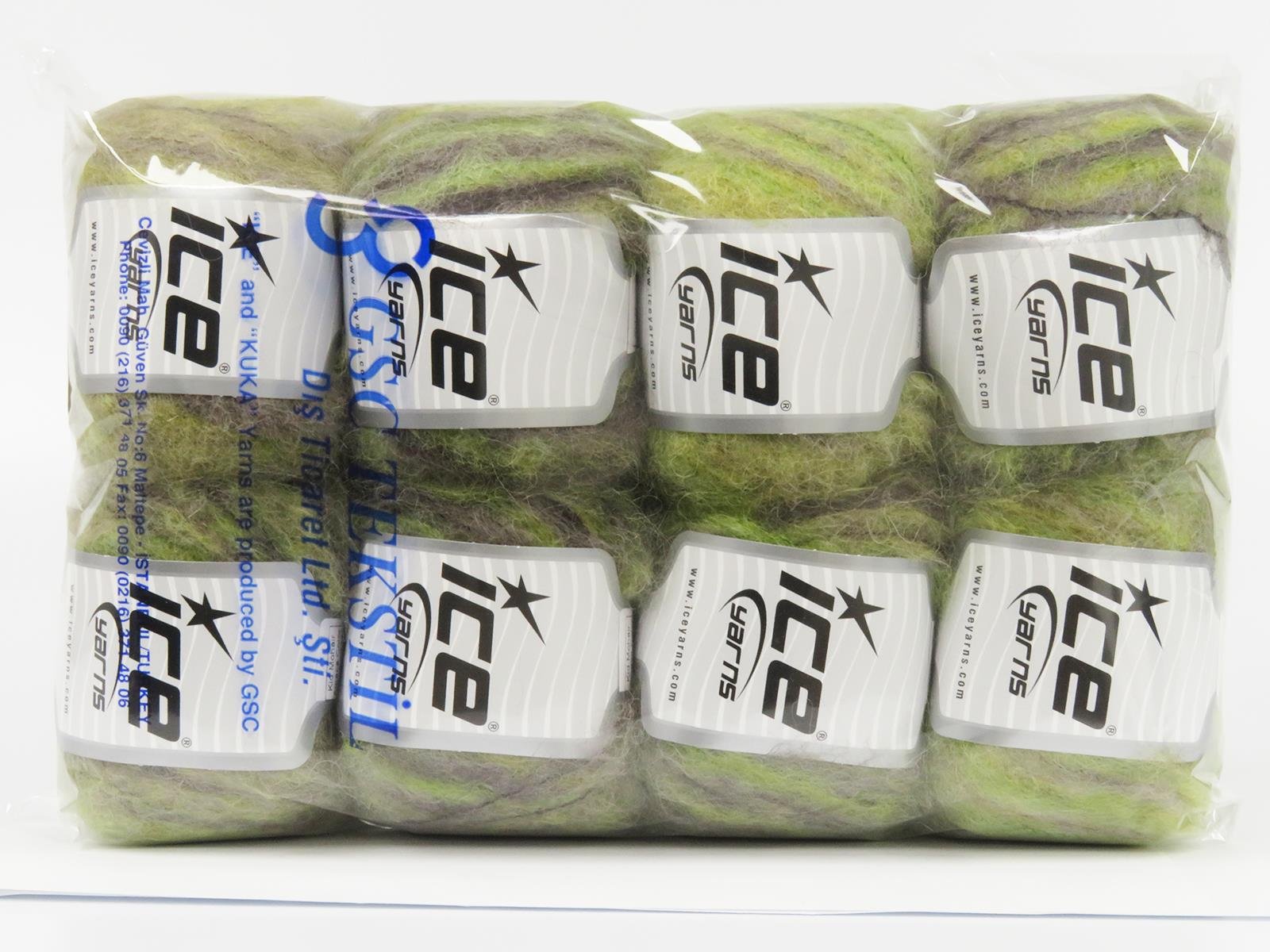 Kid Mohair Alpaca Color Grey, Camel, Green Shades