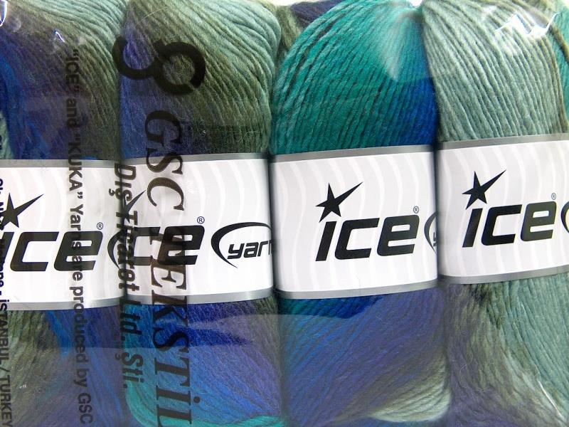 Lana Bella Blue, Purple, Turquoise, Khaki