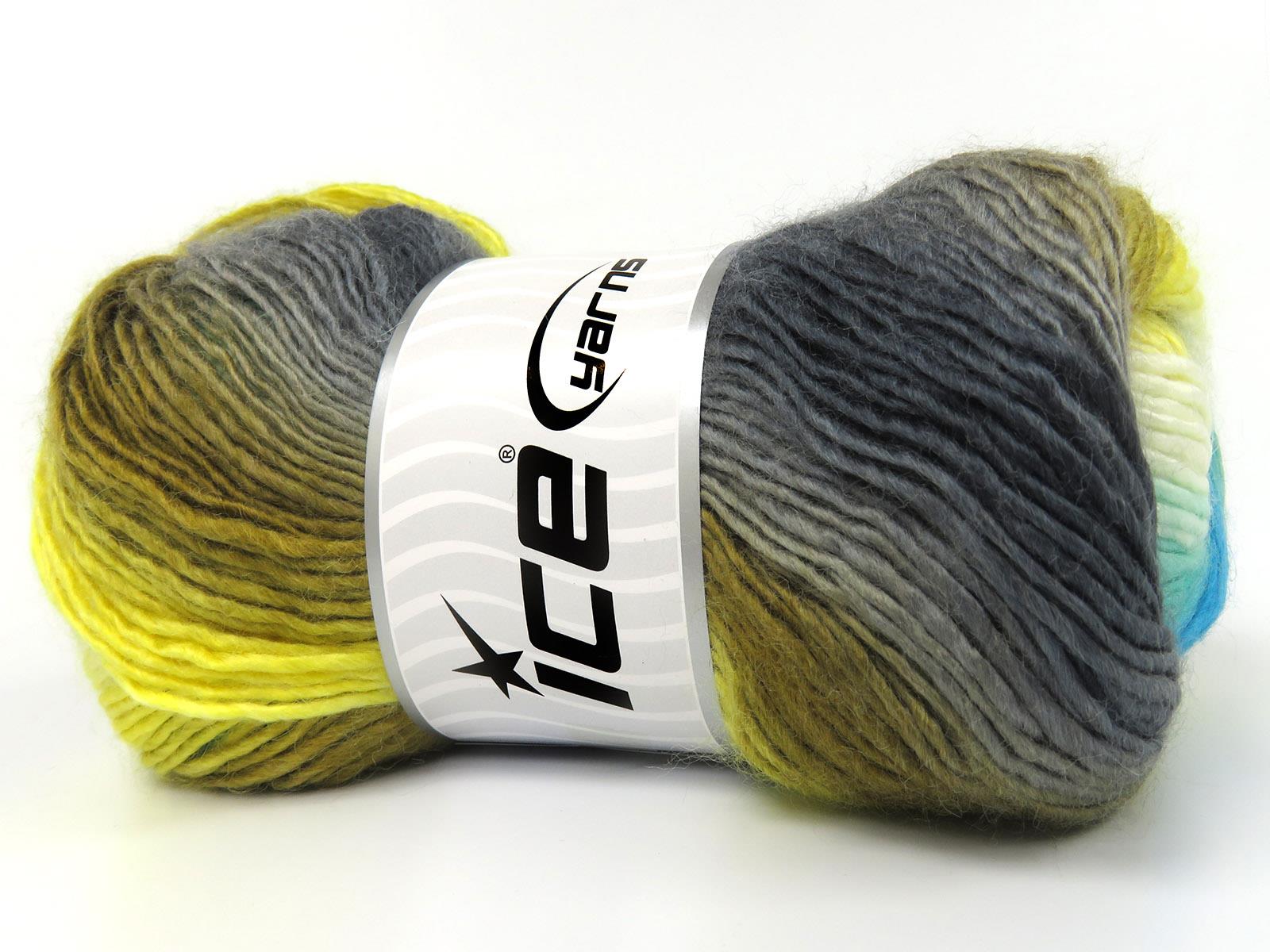 Lana Bella Green, Turquoise, Yellow, Khaki, Grey Shades