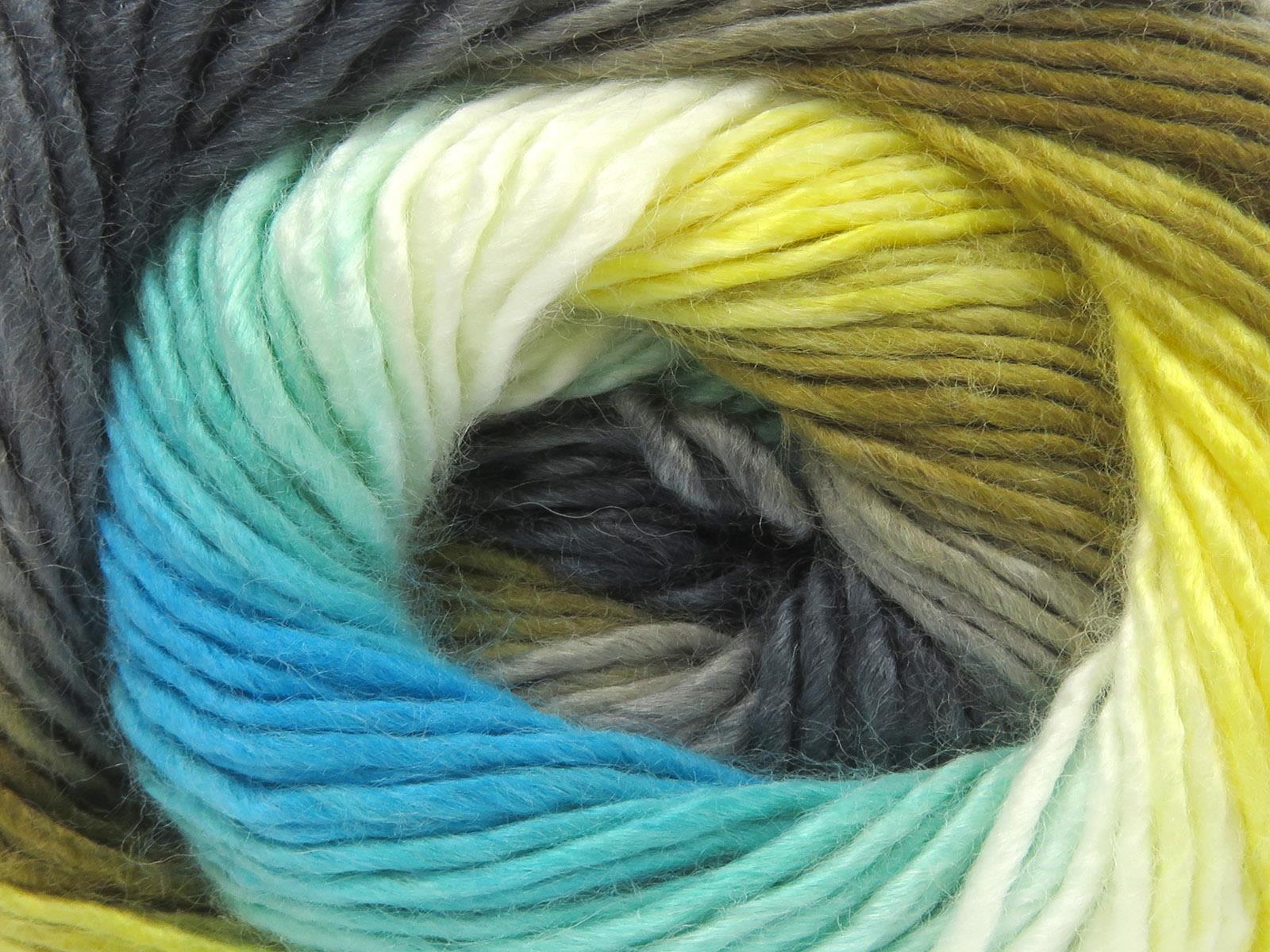 Lana Bella Green, Turquoise, Yellow, Khaki, Grey Shades