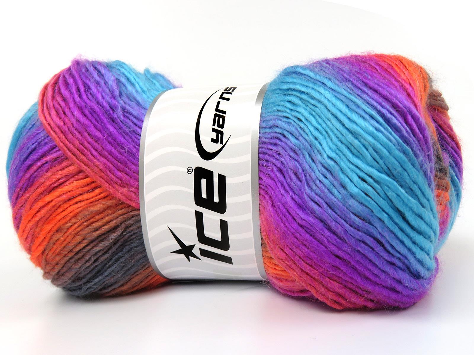 Lana Bella Lilac, Orange, Turquoise, Grey, Fuchsia