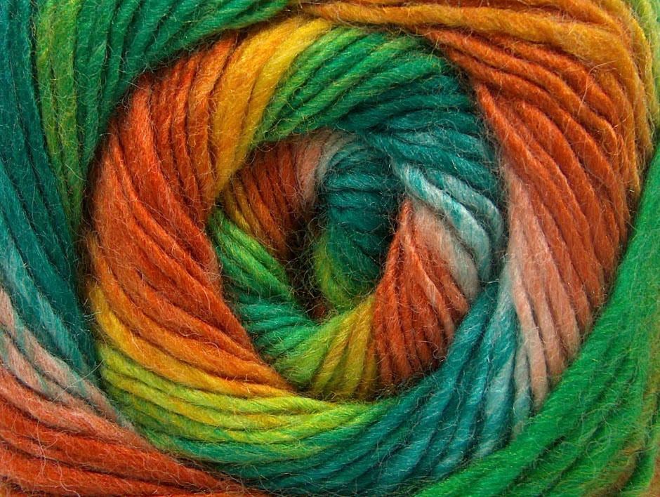 Lana Bella Orange, Gold, Green Shades