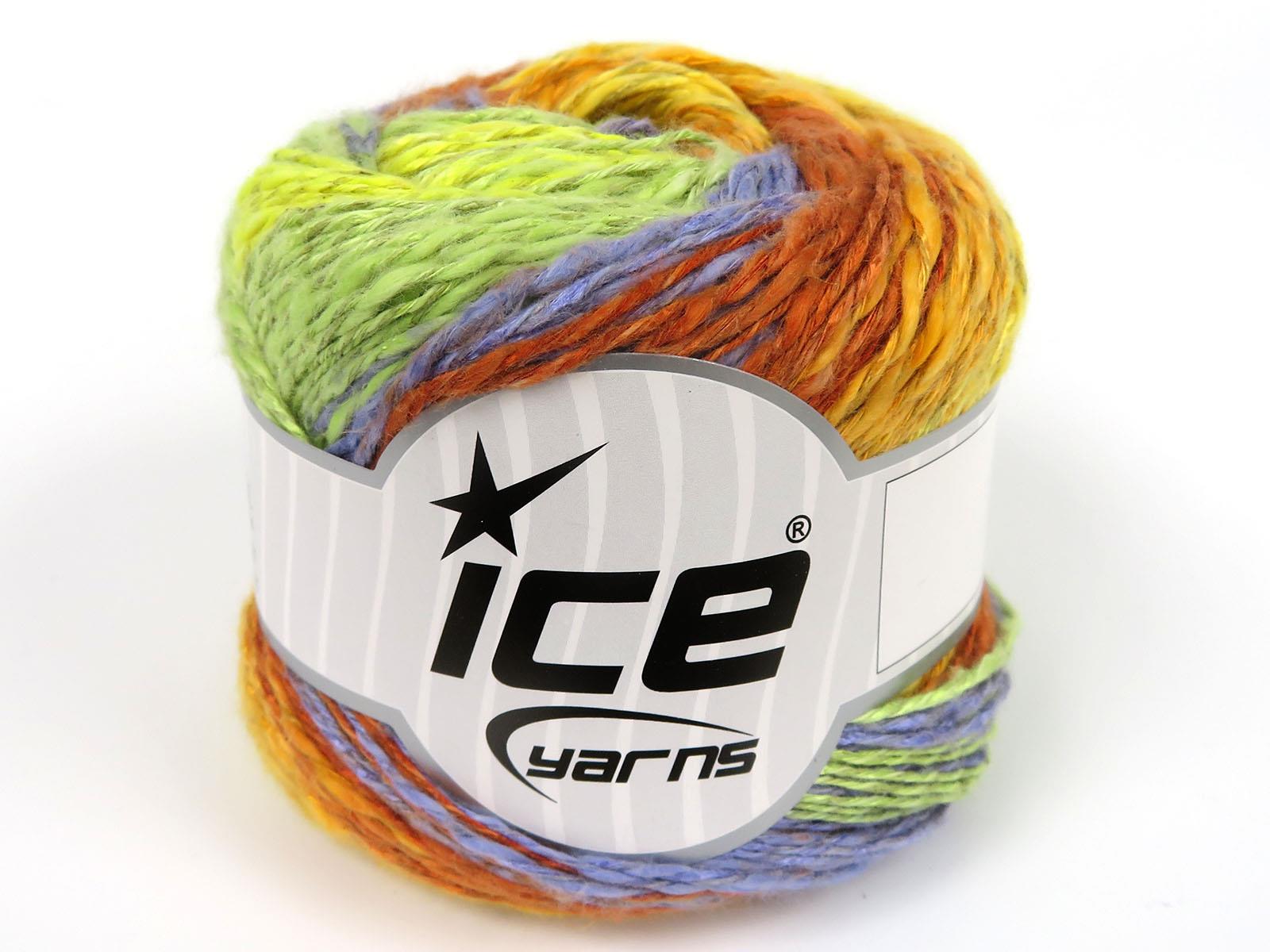 Linen VisCot Lilac, Yellow, Green Shades, Copper