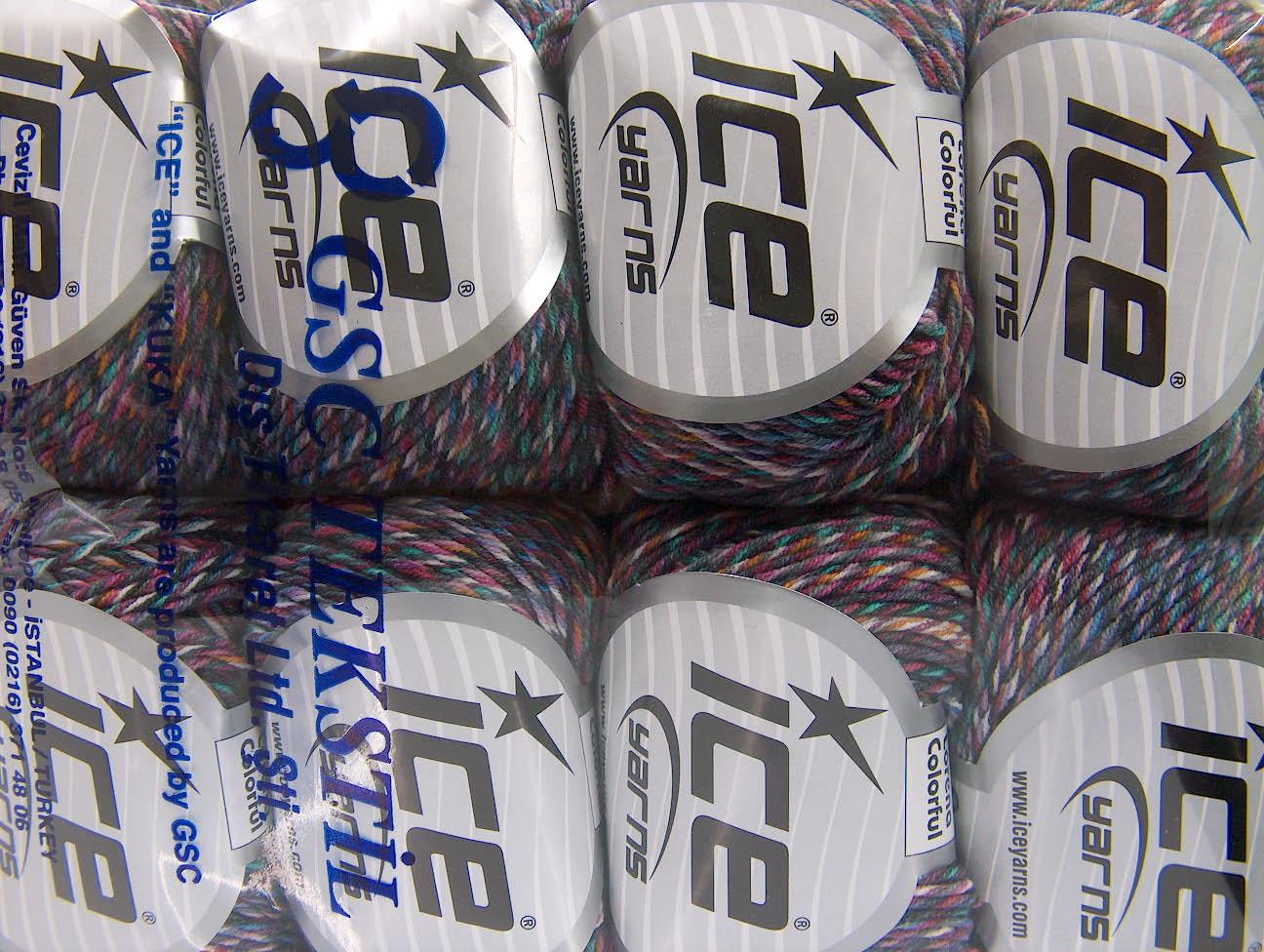 Lorena Colorful Pink, Blue, White, Lilac, Orange, Grey