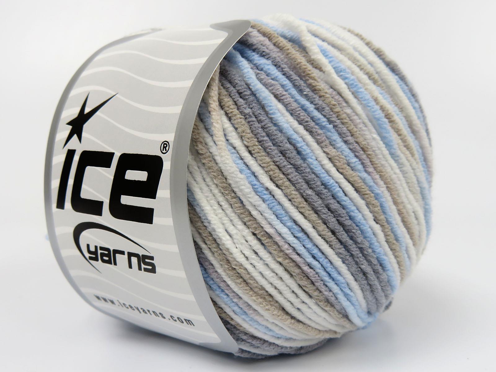 Lorena Pastel Blue, White, Grey, Camel