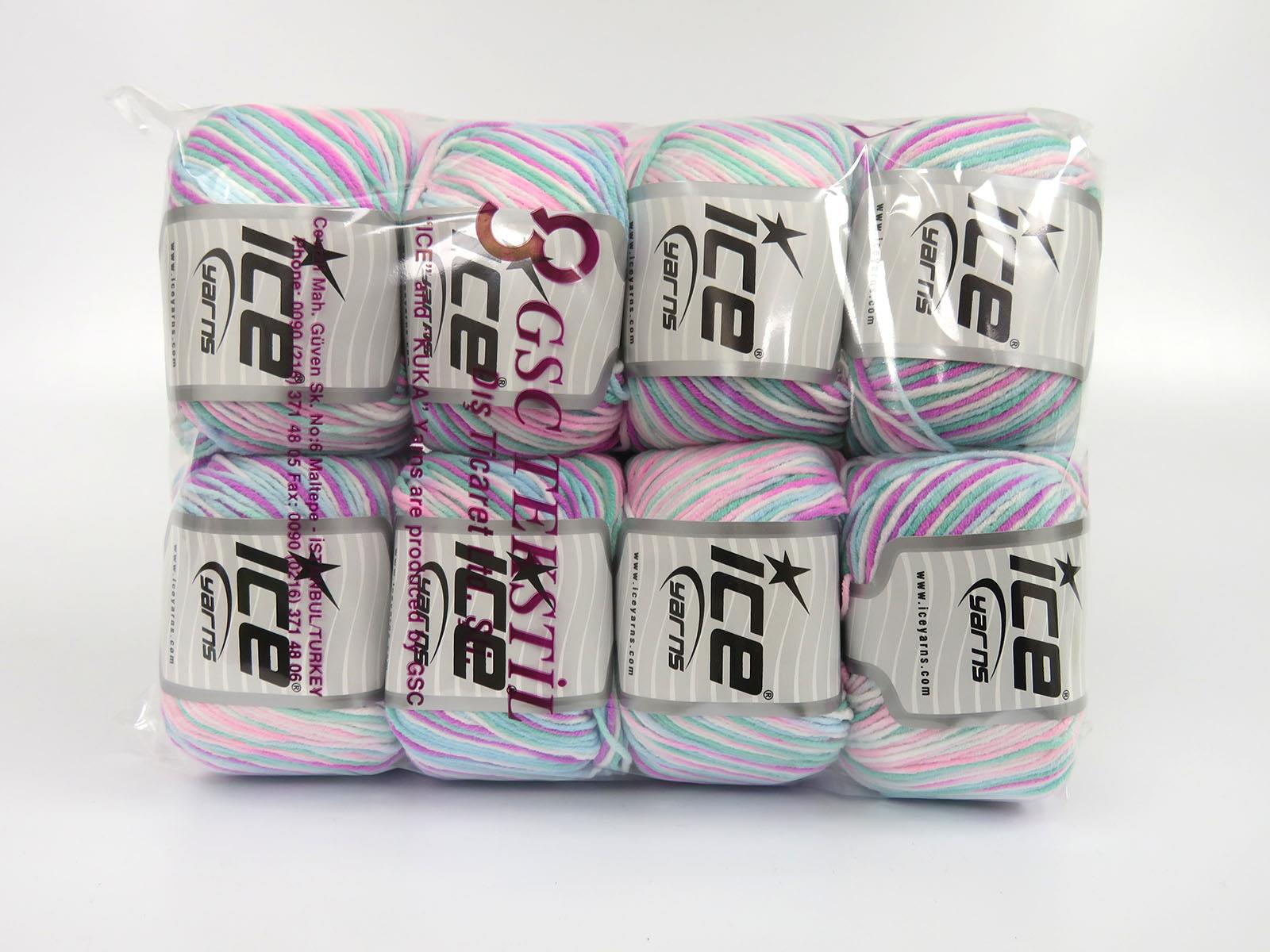 Lorena Pastel Green, White, Turquoise, Pink Shades