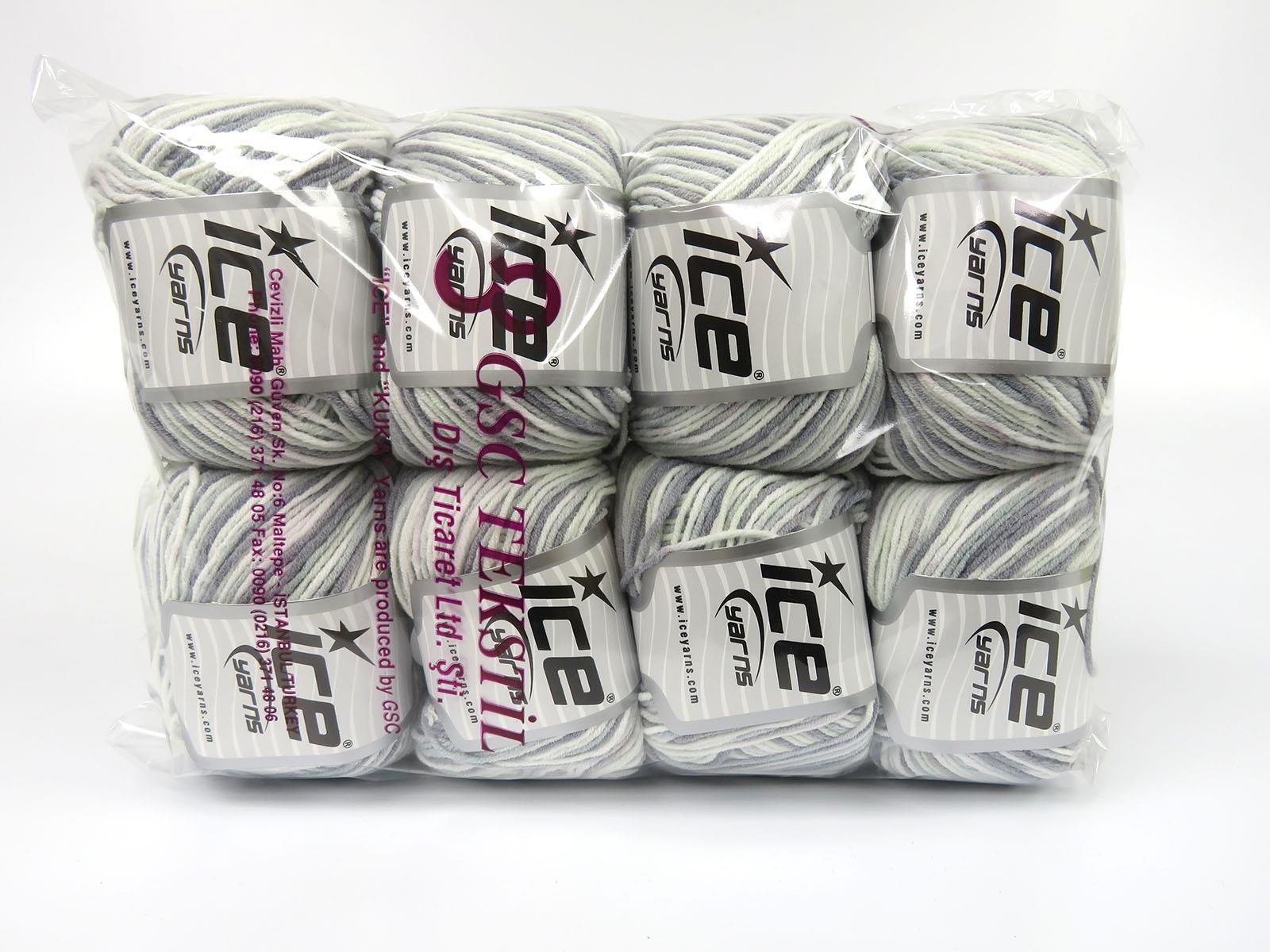 Lorena Pastel White, Mint Green, Grey Shades