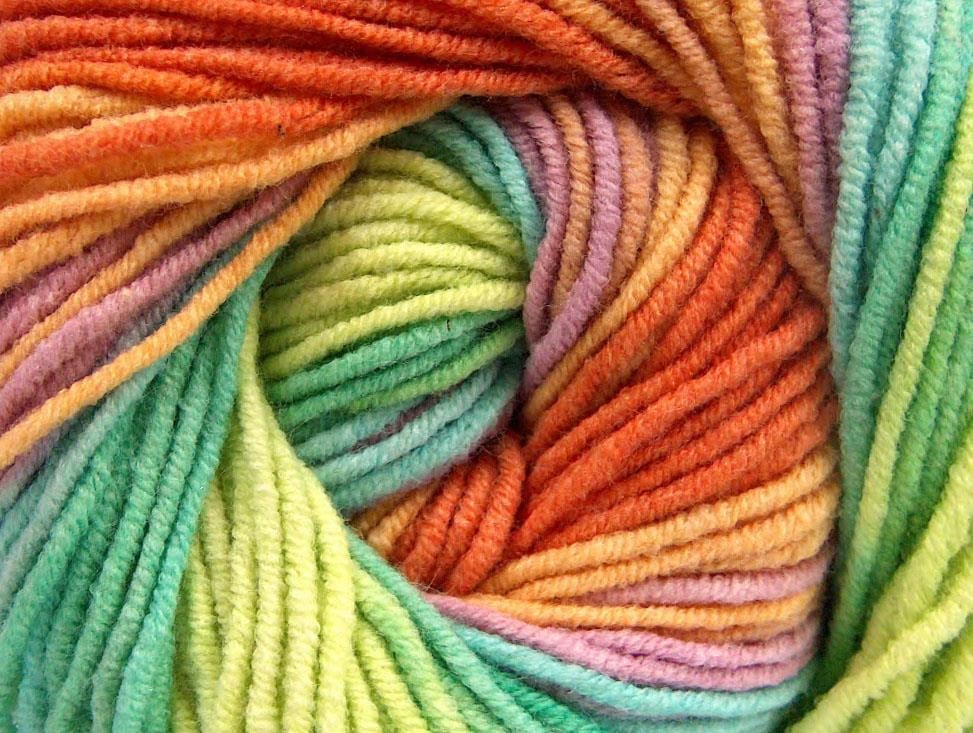 Lorena Print Lilac, Orange, Yellow, Green Shades