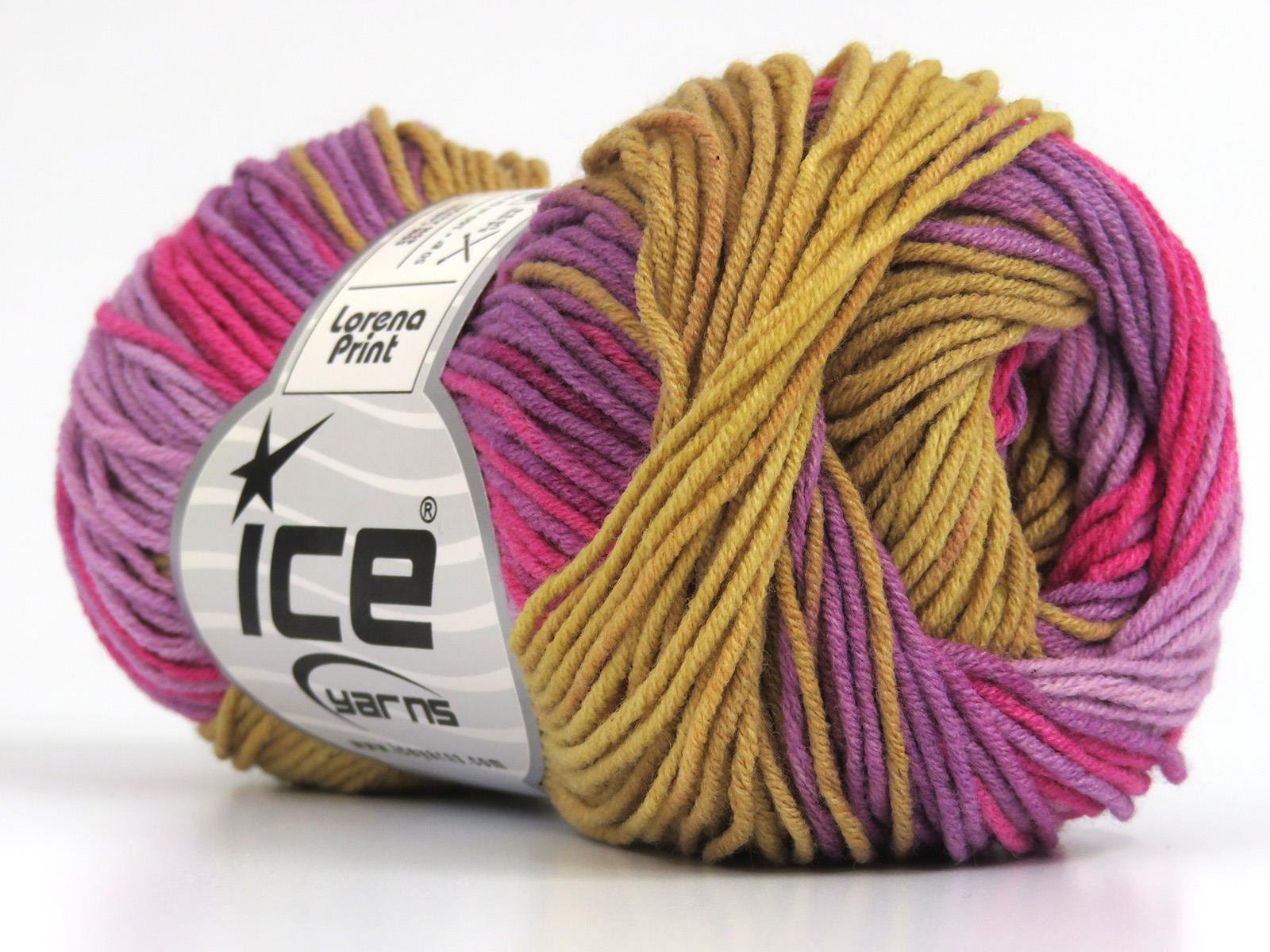 Lorena Print Pink, Purple, Lilac, Camel Shades