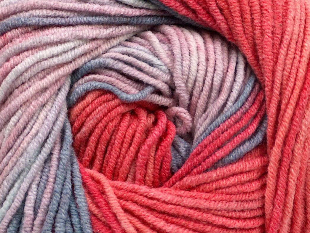 Lorena Print Pink, Salmon, Blue Shades